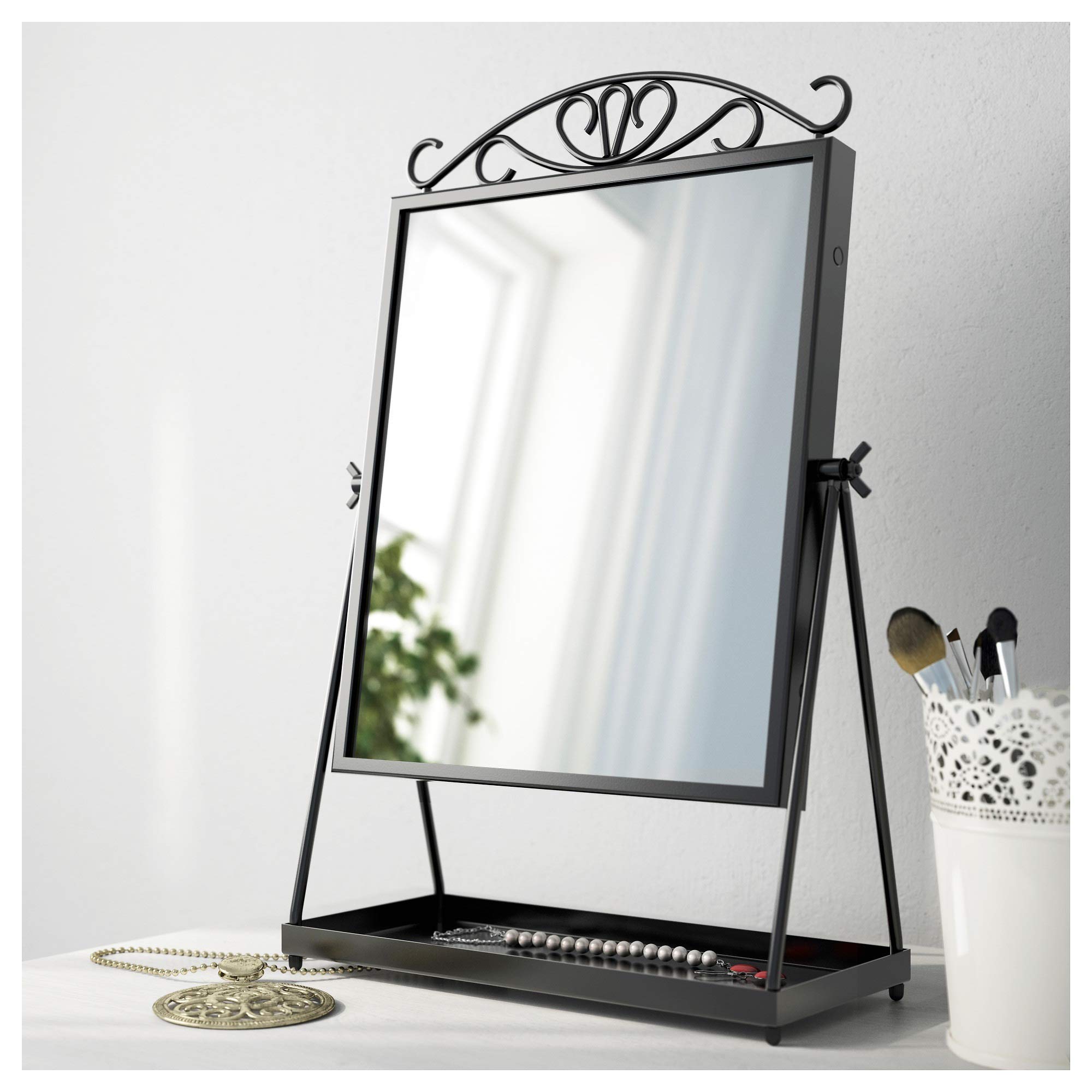 Black Wall Mirror - Modern Frameless Design for Home Decor, Bathroom, Bedroom & Living Room - 002.949.79