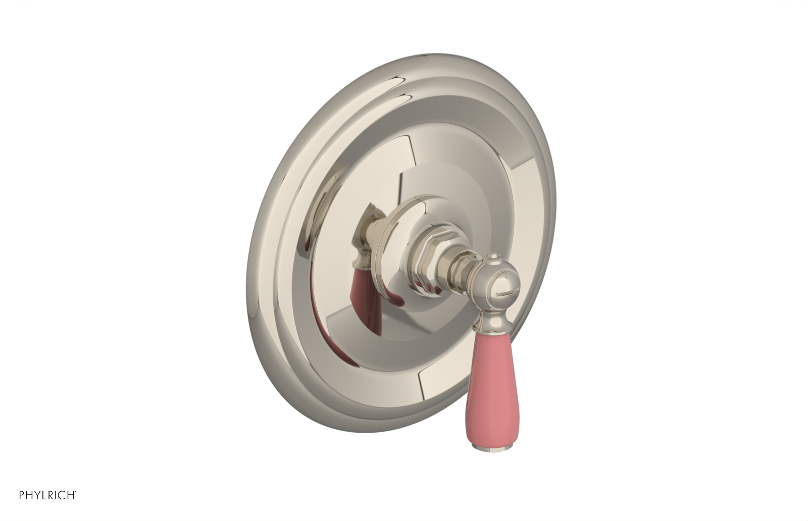 Jamestown Pressure Balance Shower Plate & Handle Trim with Pink Accents - 4