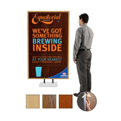 Double Pole Floor Stand 24x60 Sign Holder | 1 1/4