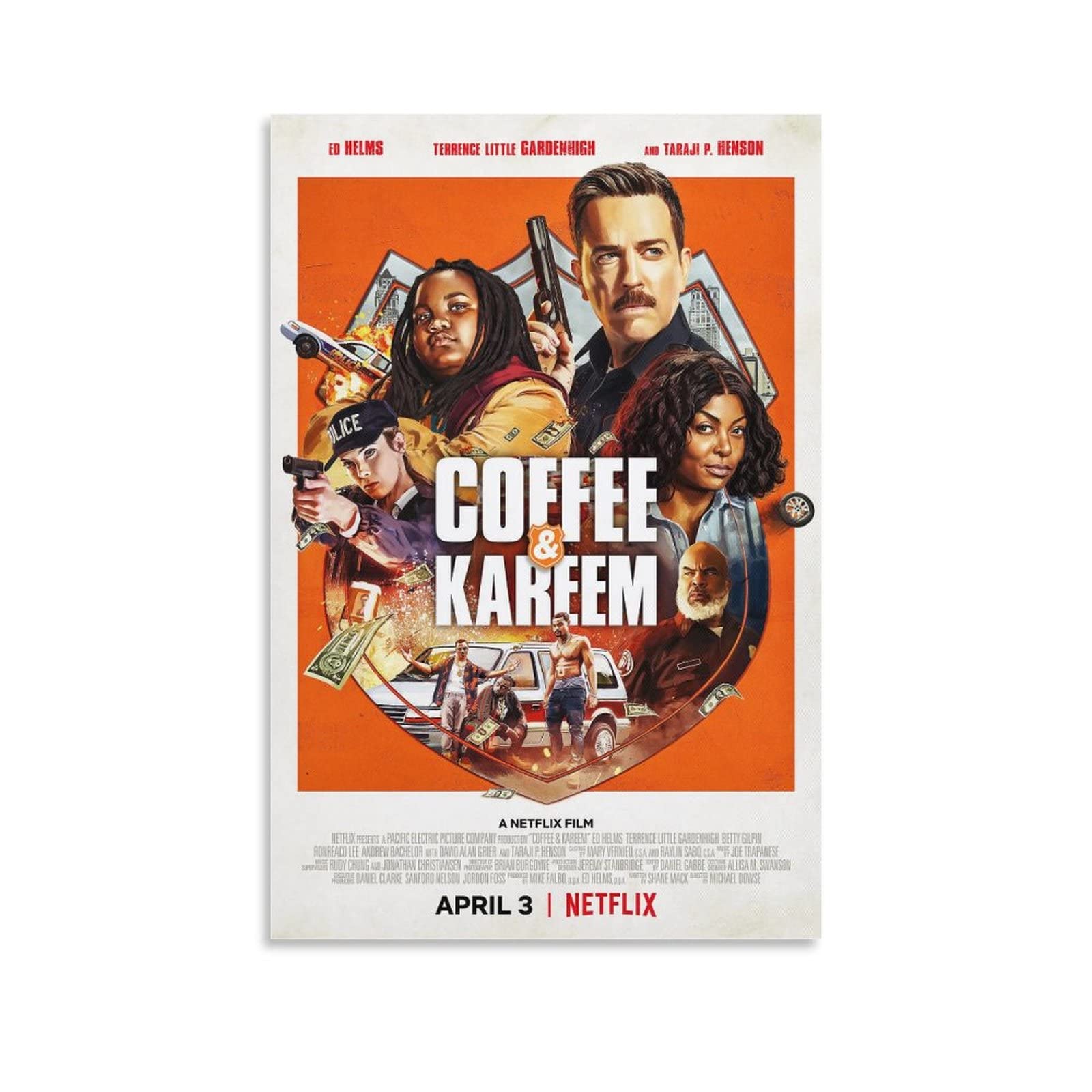 COFFEE & KAREEM Movie Poster - Cool Modern Canvas Wall Art for Home Theater Decor, Living Room & Bedroom Aesthetic Painting - Perfect for Movie Nights & Pop Culture Themed Spaces