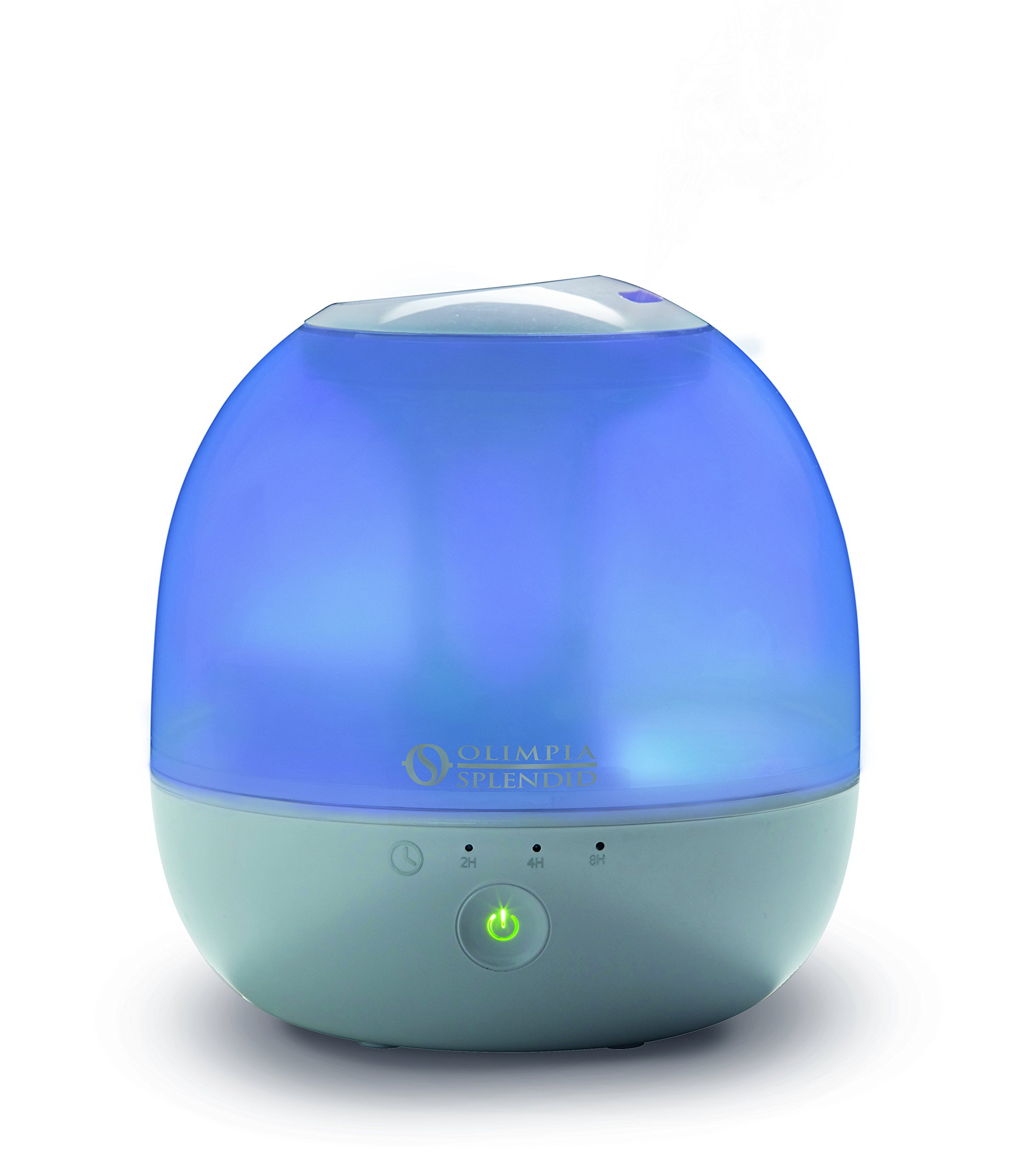 Olimpia Splendid Limpia 2 Humidifier with Chromotherapy, Touch Display & Timer - Perfect for Bedroom, Nursery & Office Air Moisturizing