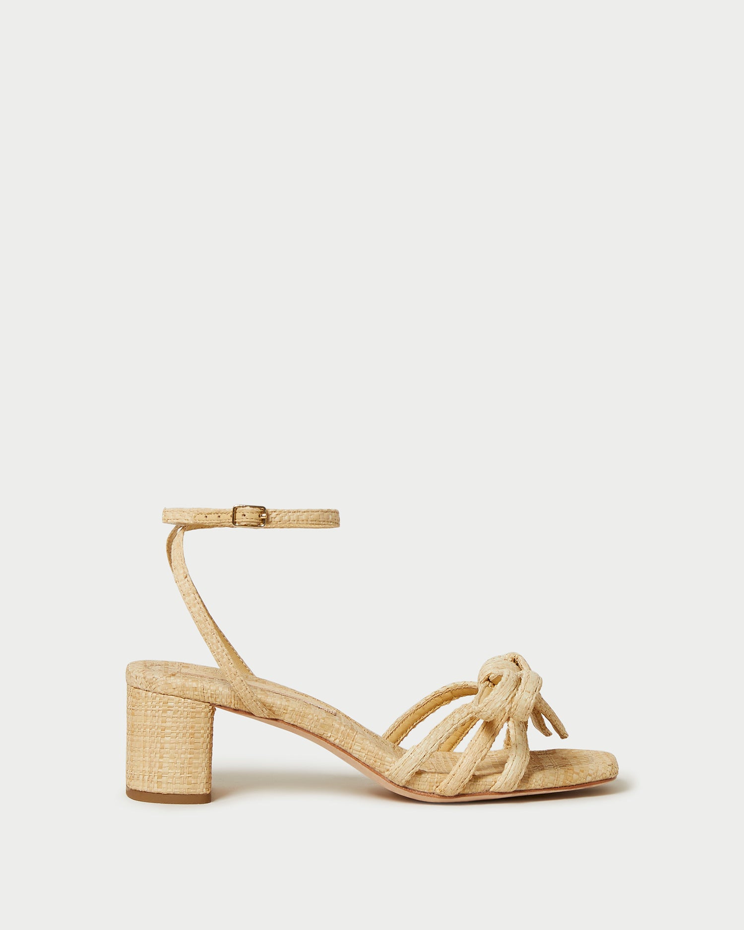 Mikel Natural Bow Mid Heel Sandals for Women - Comfortable Summer Dress Shoes with Adjustable Straps | Perfect for Weddings, Parties & Office Wear