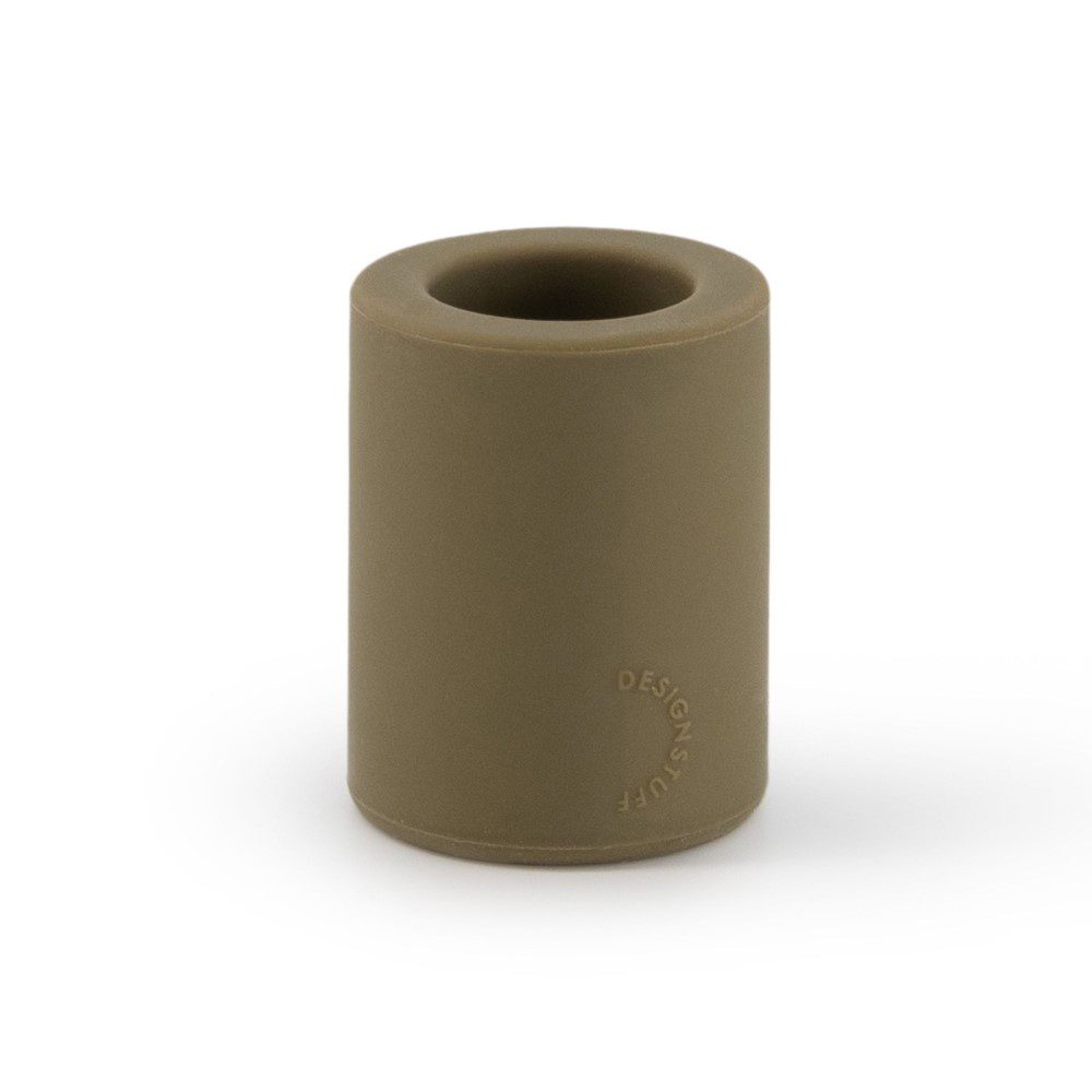 DESIGNSTUFF Toothbrush Holder - Modern Khaki Bathroom Organizer for Countertop or Wall Mount | Perfect for Home, Apartment, Dorm & Travel Use