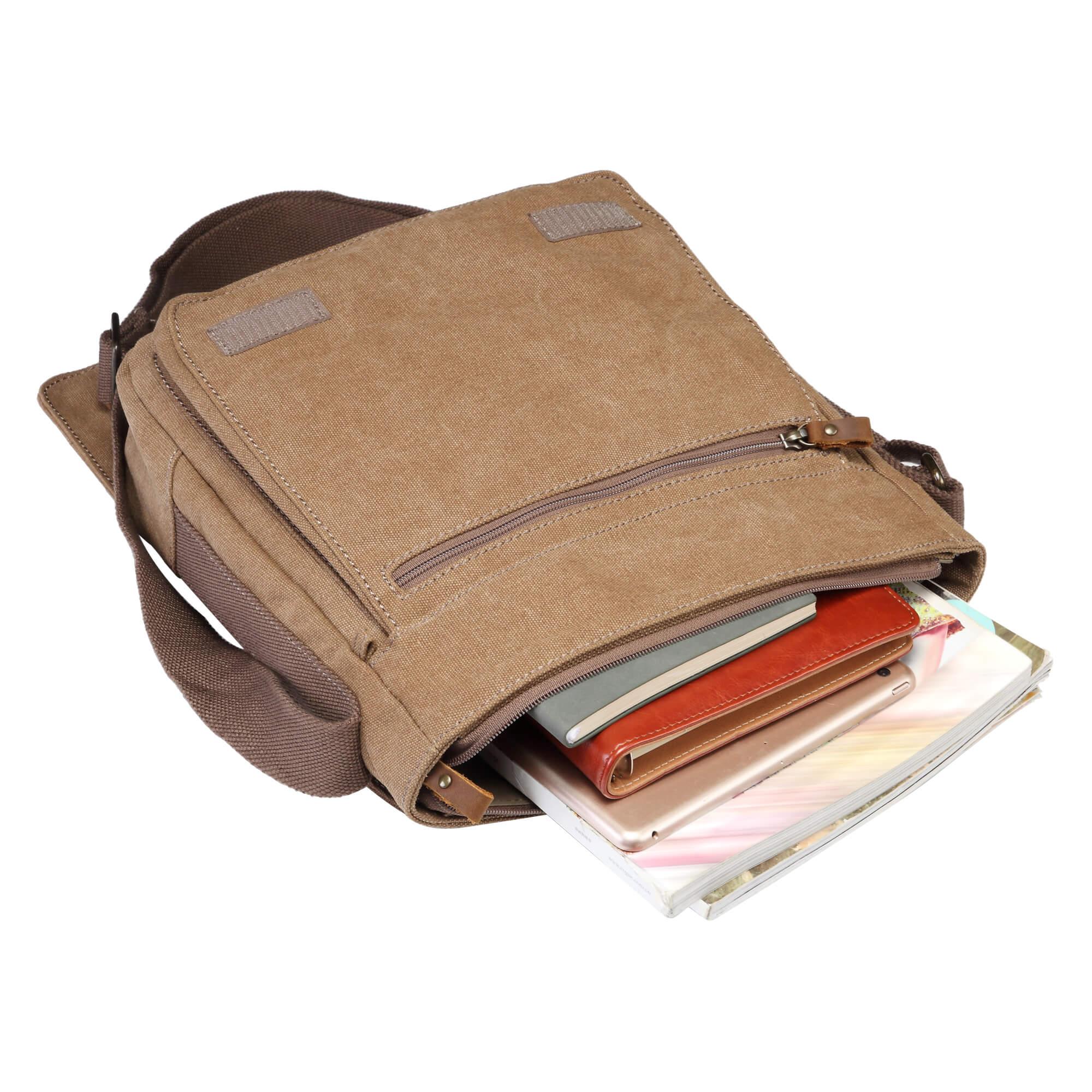 TRP0219 Troop London Classic Canvas Crossbody Bag - Stylish & Durable for Travel, Work & Everyday Use