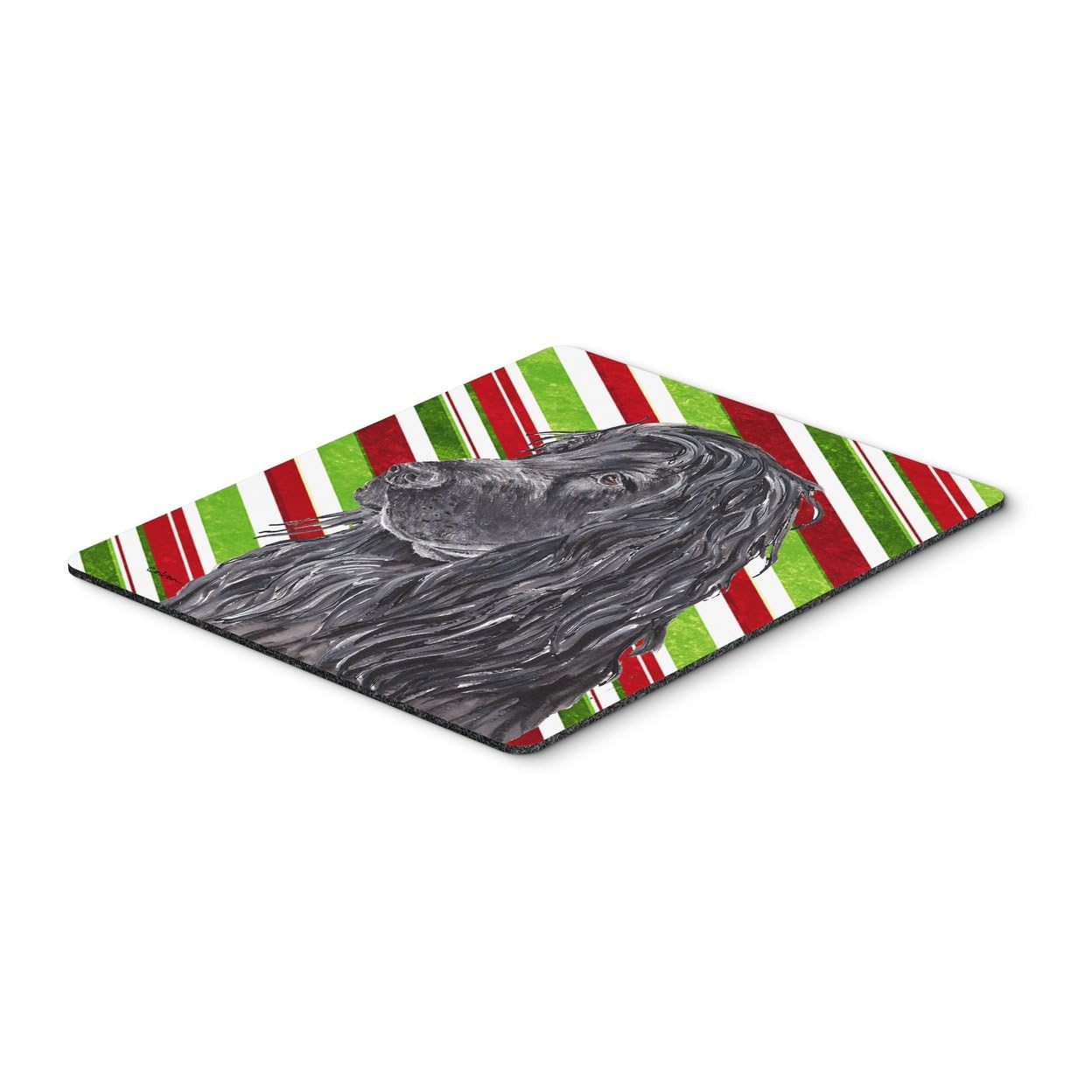 Caroline's Treasures SC9611MP Black Cocker Spaniel Candy Cane Christmas Mouse Pad - Large Washable Desk Mat for Home Office, Gaming & Computer Use | Holiday Decor & Gift Idea