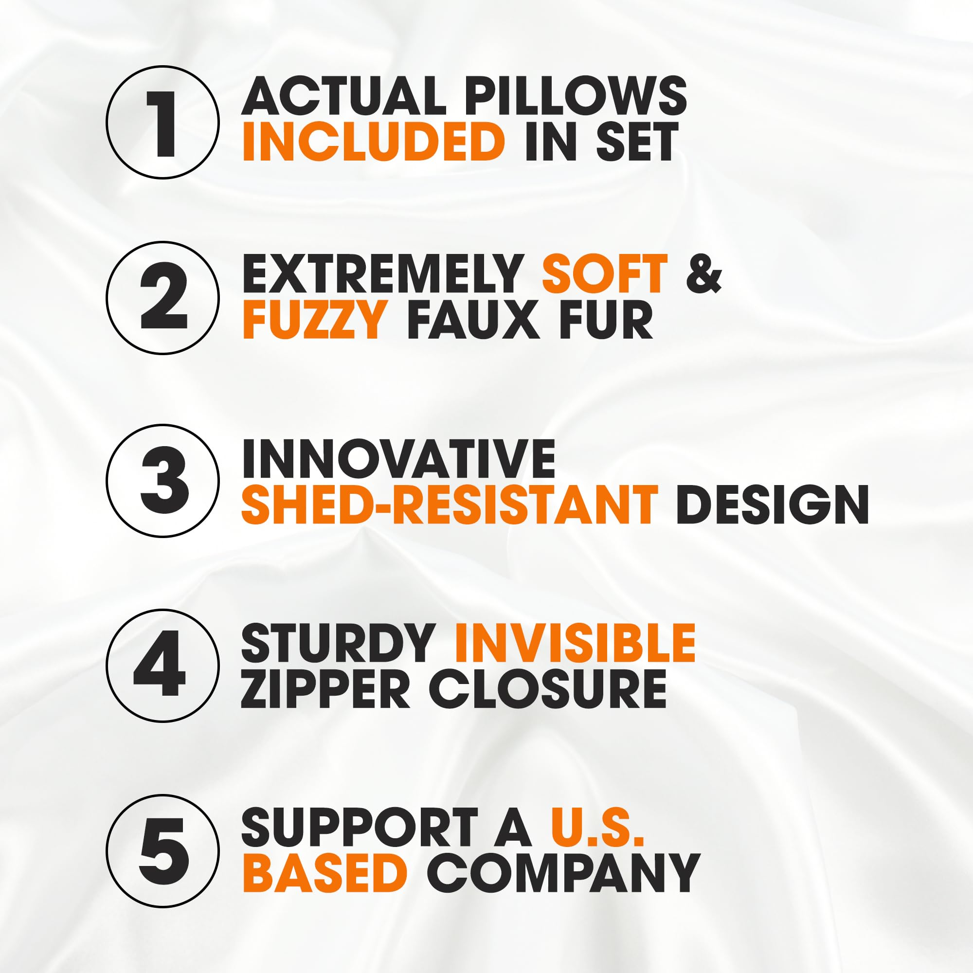 Faux Fur Throw Pillows Set of 2 - 16x16 Inch Soft Decorative Cushions for Couch, Bed, Sofa - Black Accent Pillows for Bedroom & Living Room Aesthetic - Cozy Home Decor for Winter & Christmas