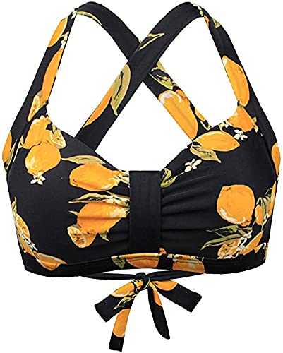 Futurino Vintage 50s Plaid Pattern Halter Bikini Top - Retro Swimwear for Women | Beach Vacation, Pool Party & Summer Fashion