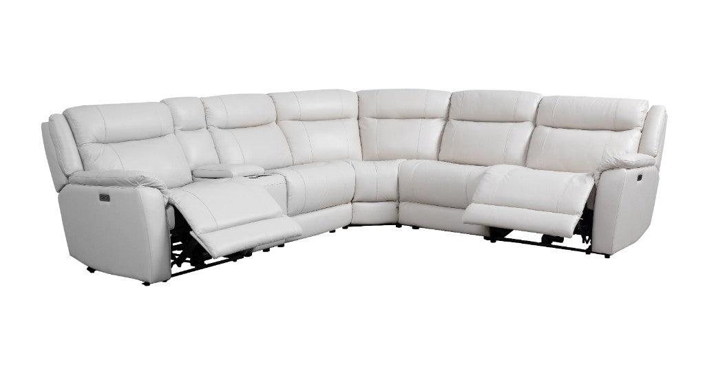 Elias Modular Lounge Recliner Electric Sofa - Adjustable Power Reclining Sectional Couch with USB Charging for Living Room, Home Theater & Family Room Relaxation