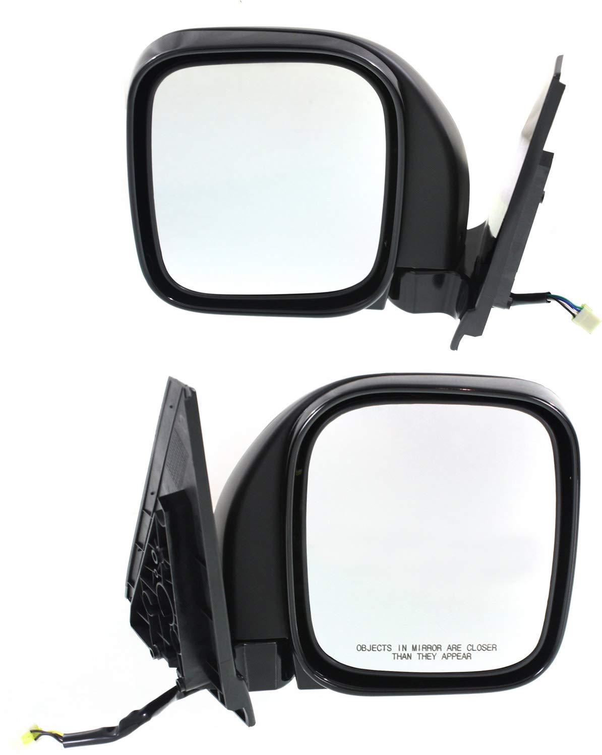 Kool Vue Power Heated Side Mirrors for Mitsubishi Montero 2001-2006 - Driver & Passenger Side, Paintable - Perfect for Winter Driving & Enhanced Visibility