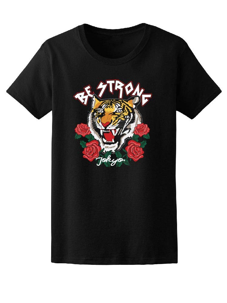 Be Strong Tokyo Tiger Graphic T-Shirt for Women - Stylish Casual Wear for Everyday Outfits & Street Fashion