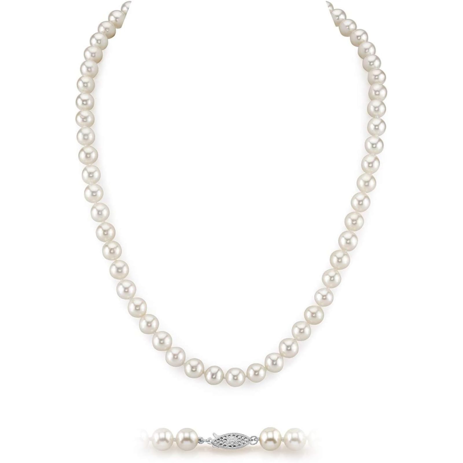 AAA+ Freshwater Pearl Necklace for Women - 14K Gold Plated | Elegant Gift
