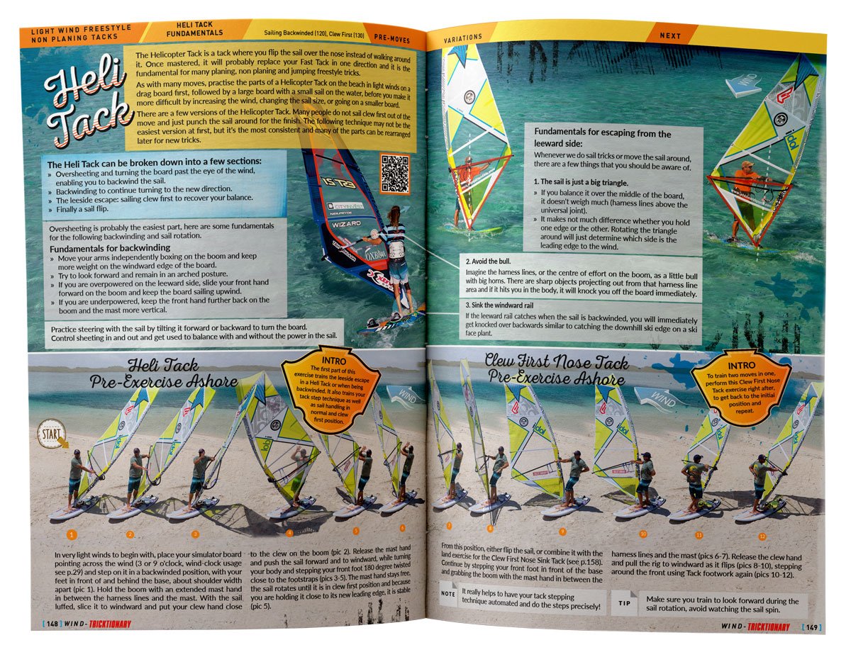 Tricktionary 3 Windsurfing Bible - Ultimate Guide for Windsurfing Tricks & Techniques | Perfect for Beginners & Pros | Use on Water, Beach & Training Sessions