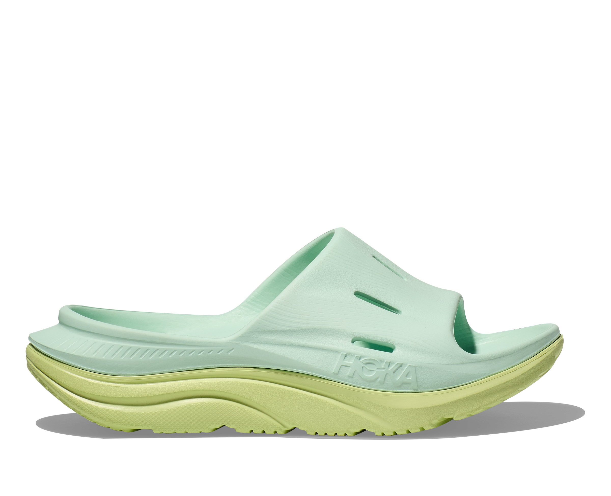 Unisex Ora Recovery Slide 3 Comfortable Sandals - AZC Aqua Breeze/Celery Color - Perfect for Beach, Poolside & Post-Workout Relaxation