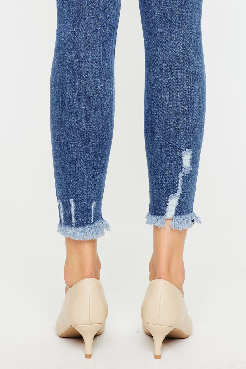 Trixie Mid Rise Ankle Skinny Jeans for Women - Stretch Denim Pants, Comfortable Slim Fit Jeans - Perfect for Casual Wear, Office Outfits & Date Nights