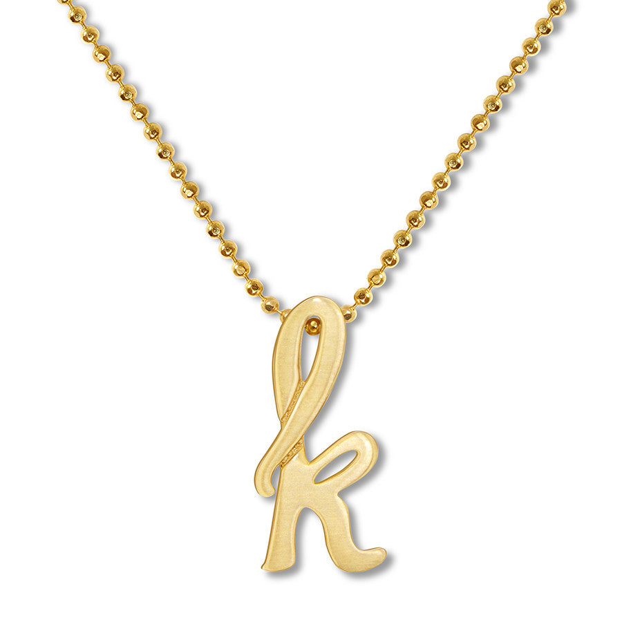 14K Yellow Gold Alex Woo Little Autograph Pendant Necklace - Elegant Personalized Jewelry Gift for Women, Perfect for Anniversaries, Birthdays & Special Occasions