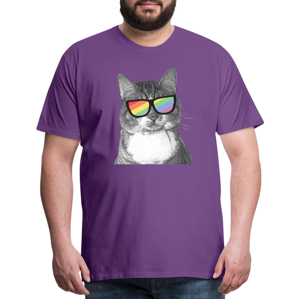 Pride Cat Classic Premium T-Shirt - LGBTQ+ Pride Graphic Tee for Men & Women - Comfortable Cotton Shirt for Pride Month, Parades & Everyday Wear