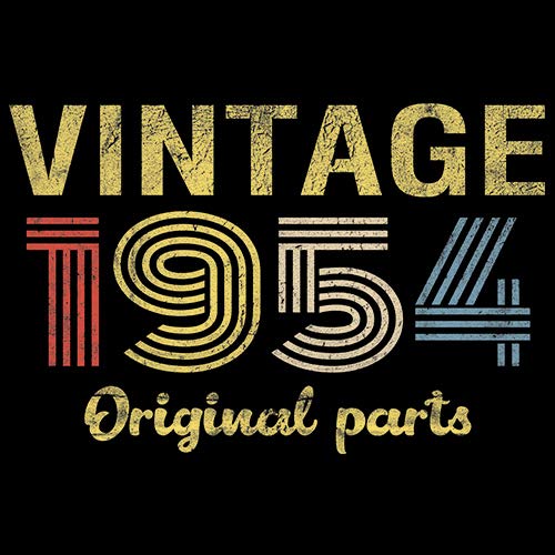 Vintage 1954 Retro 71st Birthday Gift T-Shirt for Men - Original Parts Design - Perfect for 71st Birthday Parties & Milestone Celebrations