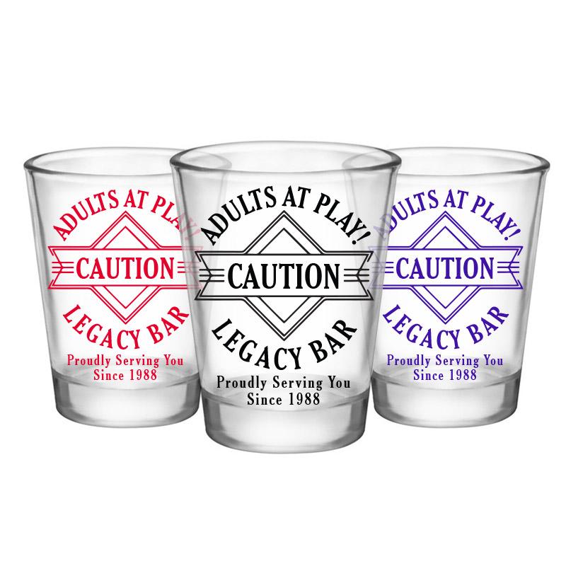 Customizable Clear Shot Glass 1.75 oz - Personalized Barware for Parties & Events - Perfect for Bachelor/Bachelorette Parties, Weddings & Tailgating