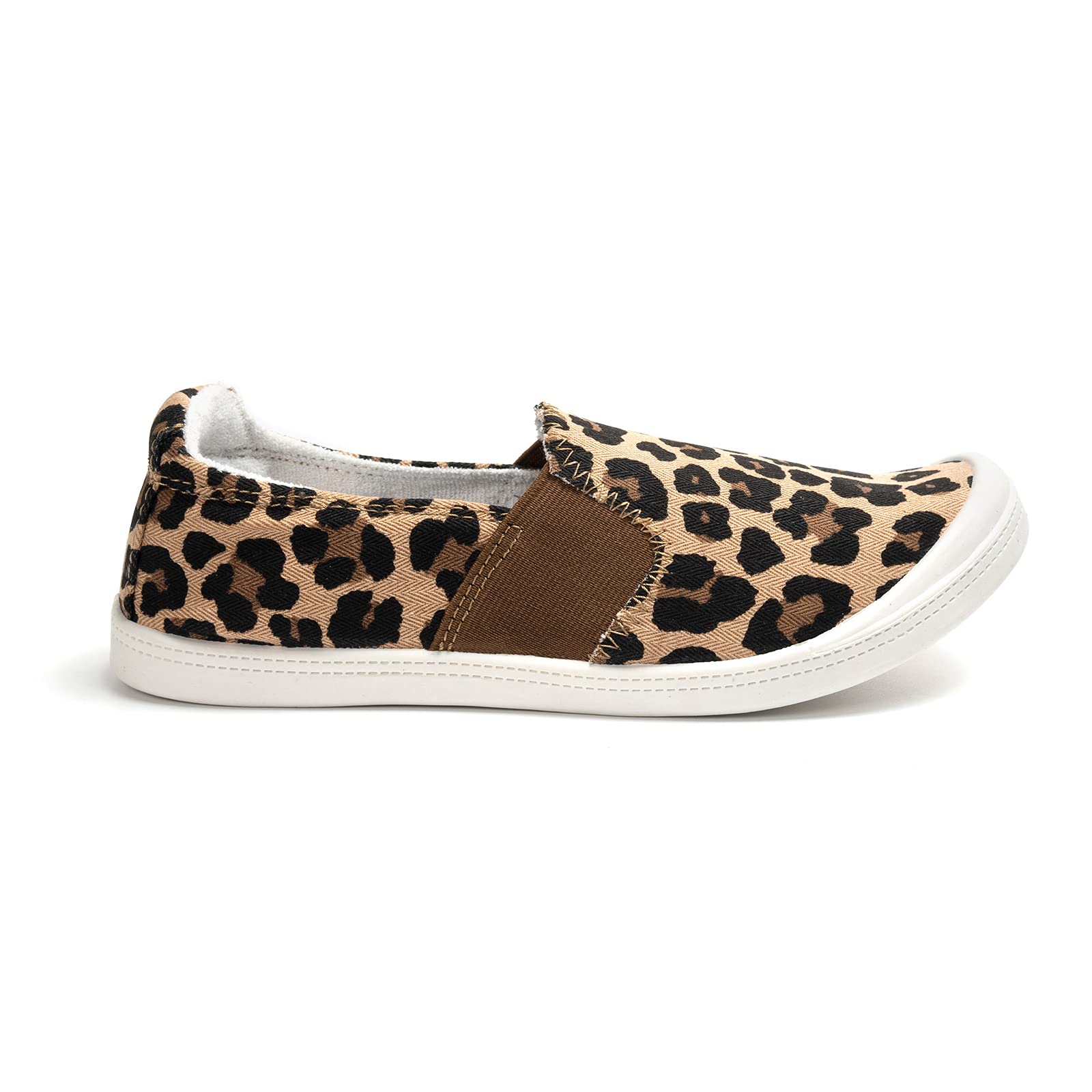 FunkyMonkey Women's Comfortable Low Top Canvas Slip-On Sneakers - Classic Casual Walking Shoes for Everyday Wear, Travel & Light Exercise
