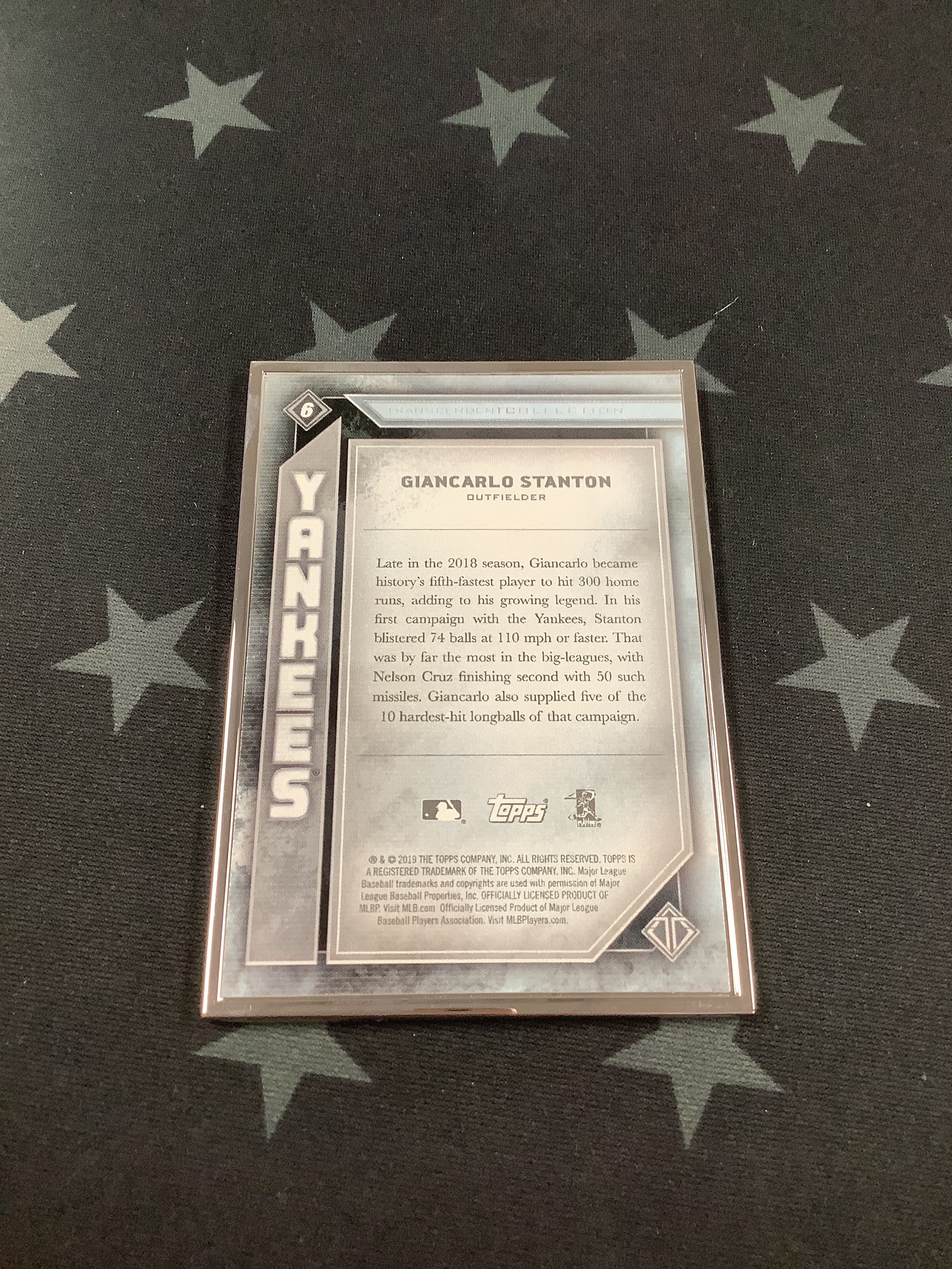 2019 Giancarlo Stanton Transcendent Collection Baseball Card #6/100 - Rare Limited Edition for Collectors & MLB Fans - Perfect for Display, Trading, and Investment