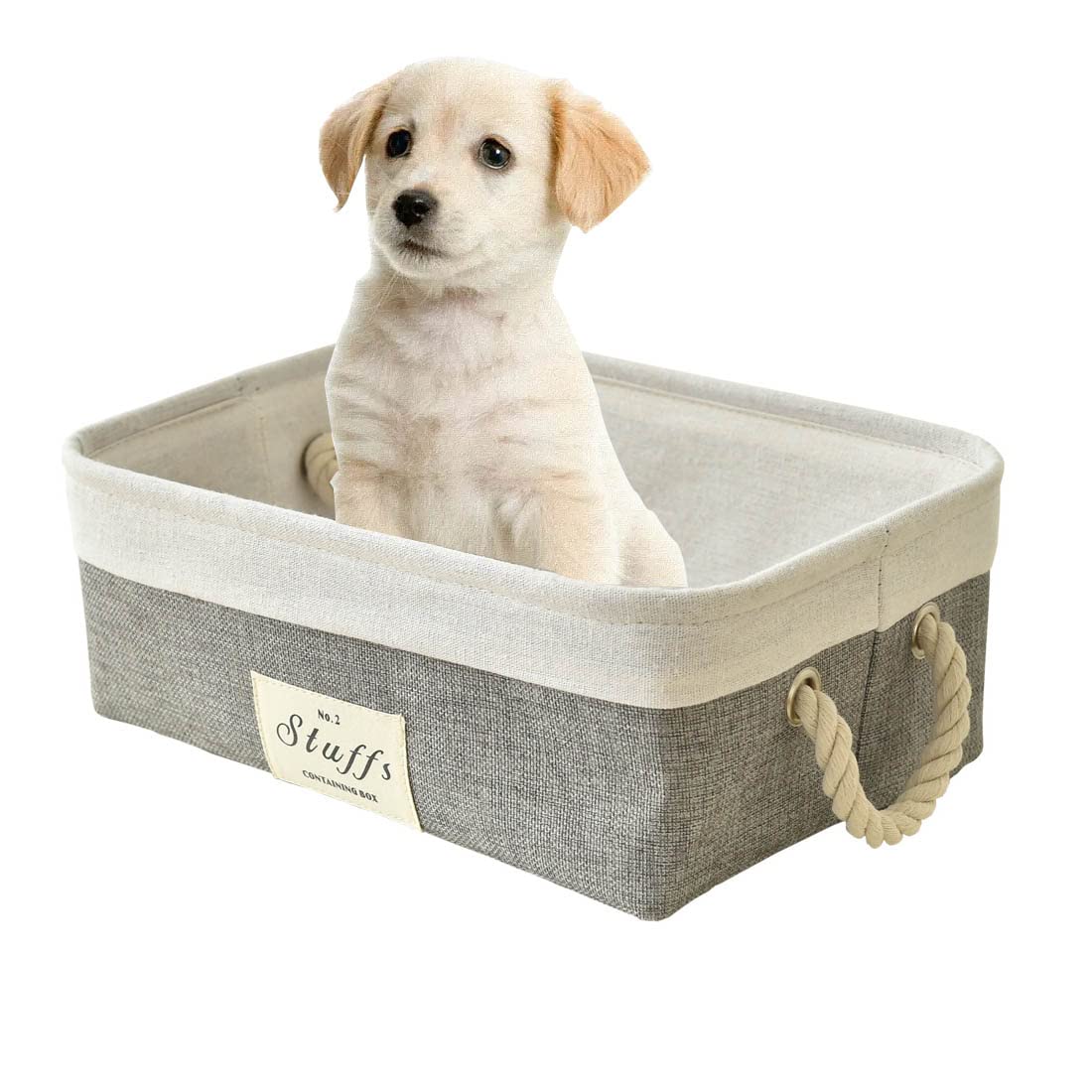 INough Collapsible Kids Toy Storage Box with Handles - Multi-Purpose Organizer for Dog Toys, Nursery Room & Playroom | Durable Toy Bin for Easy Organization in Kids' Bedroom, Living Room & Daycare