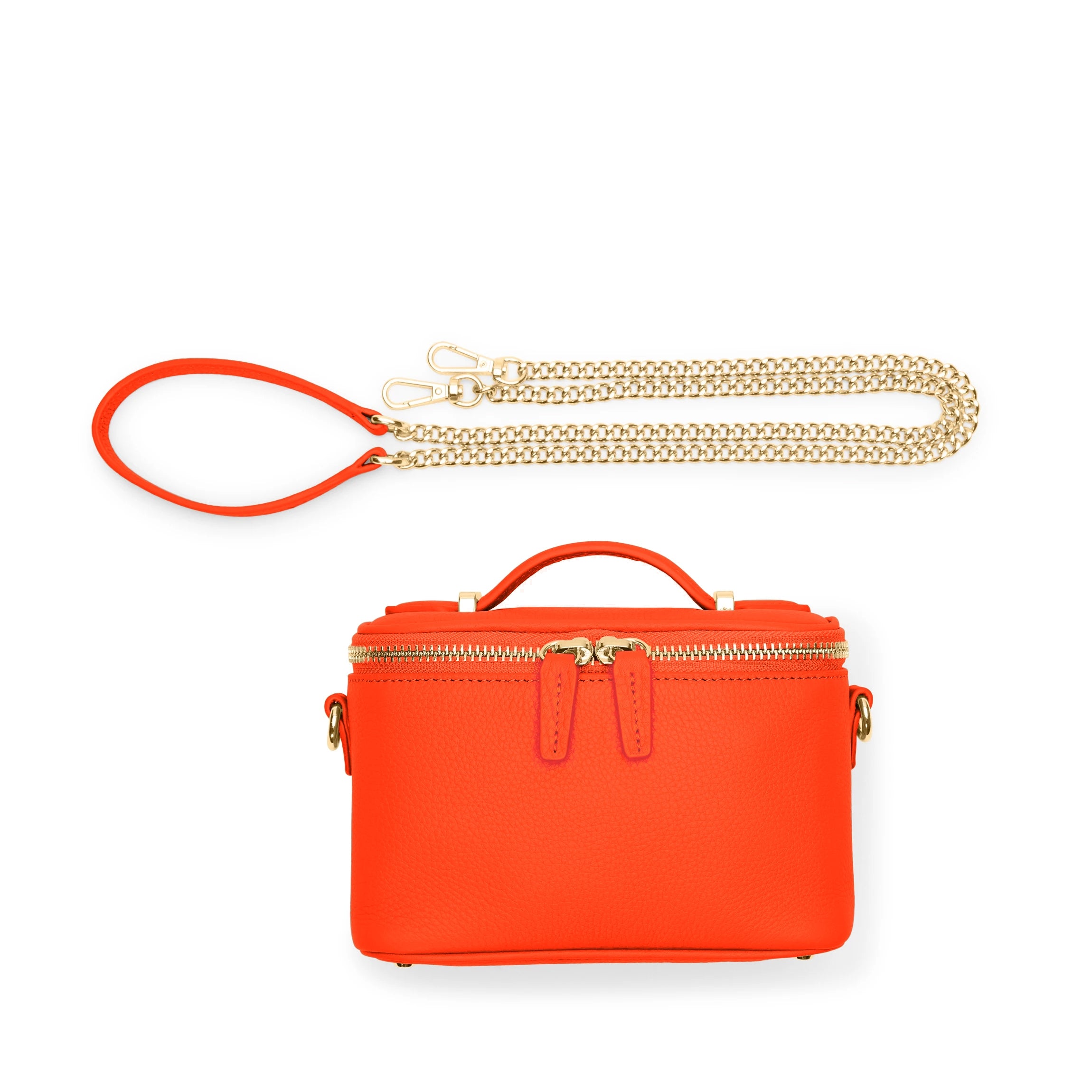 Maddie Micro Train Case Crossbody Bag - Stylish & Compact Clementine Orange Handbag for Women | Perfect for Travel, Work & Everyday Use