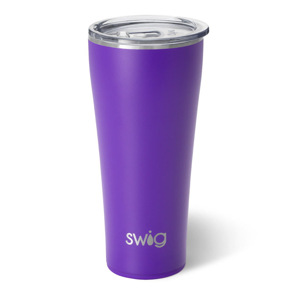 32oz Insulated Purple Tumbler with Straw & Lid - Leakproof Stainless Steel Water Bottle for Gym, Hiking, Office & Outdoor Activities