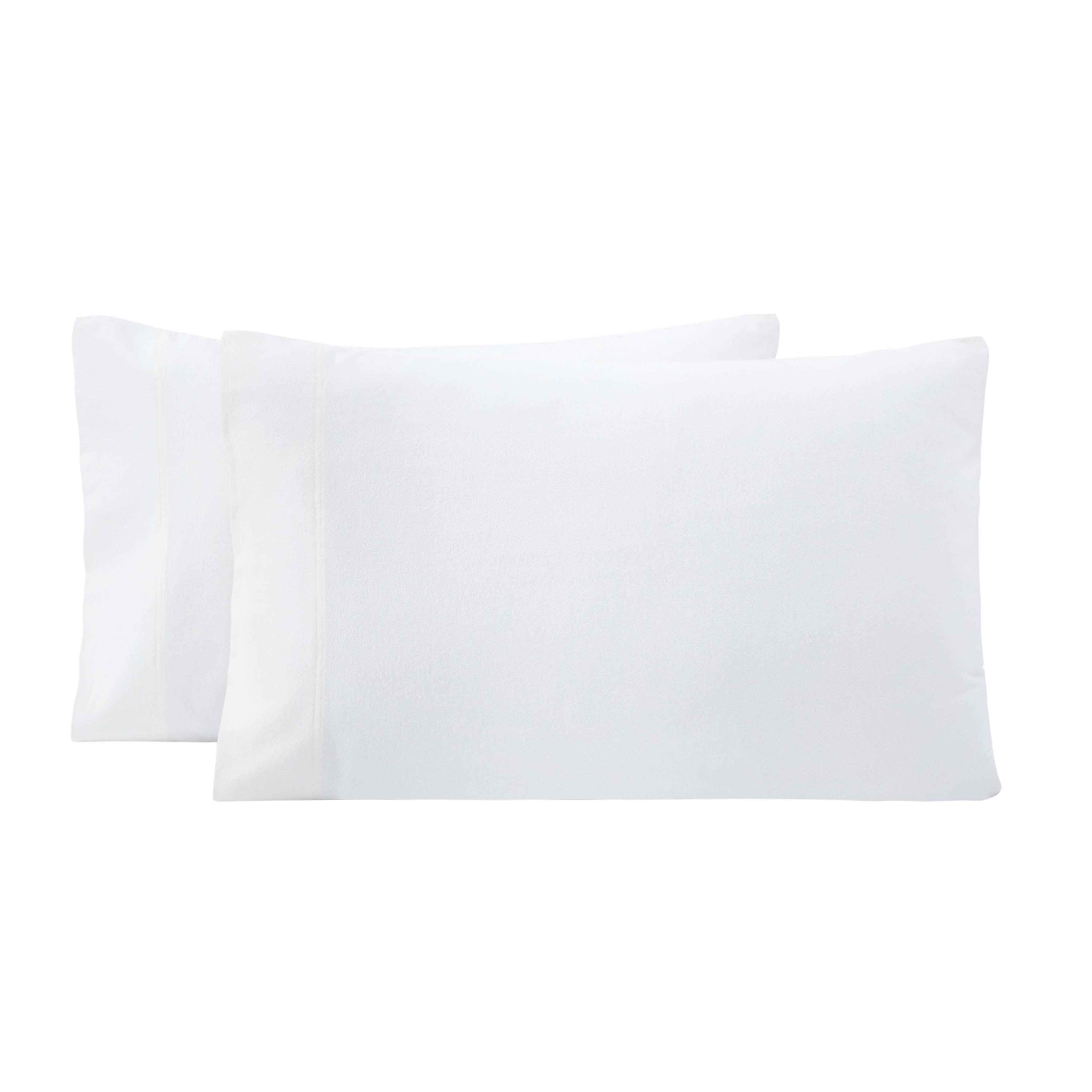 Premium Rome Flannel Cotton Solid Brushed Pillowcases Set of 2 - Soft & Cozy Bedding for Winter Nights, Home Decor, and Guest Room Essentials