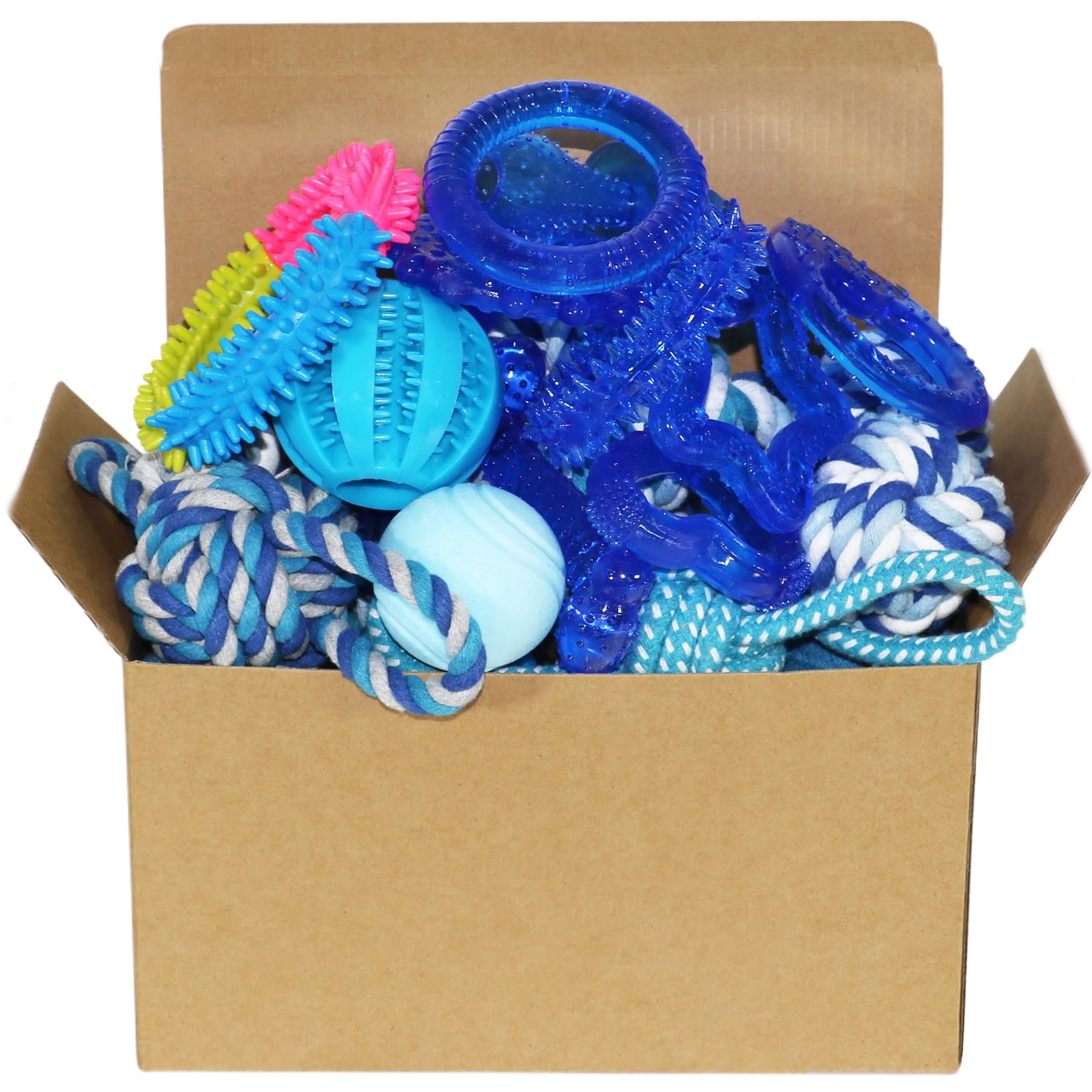 20 Pack Puppy Toys Set - Durable Chew Toys for Teething Puppies, Interactive Dog Toys for Small Breeds - Tough Rope & Soft Rubber Chew Toys Bundle for Puppy Training | Great for Indoor Play, Outdoor Fetch & Dental Health