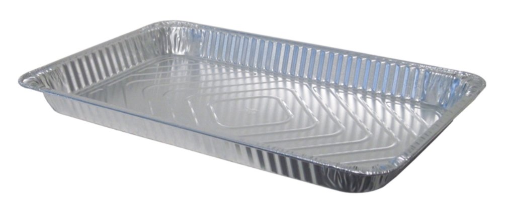Heavy-Duty Aluminum Steam Table Pans - Full Size Shallow (175 Oz, 1.69