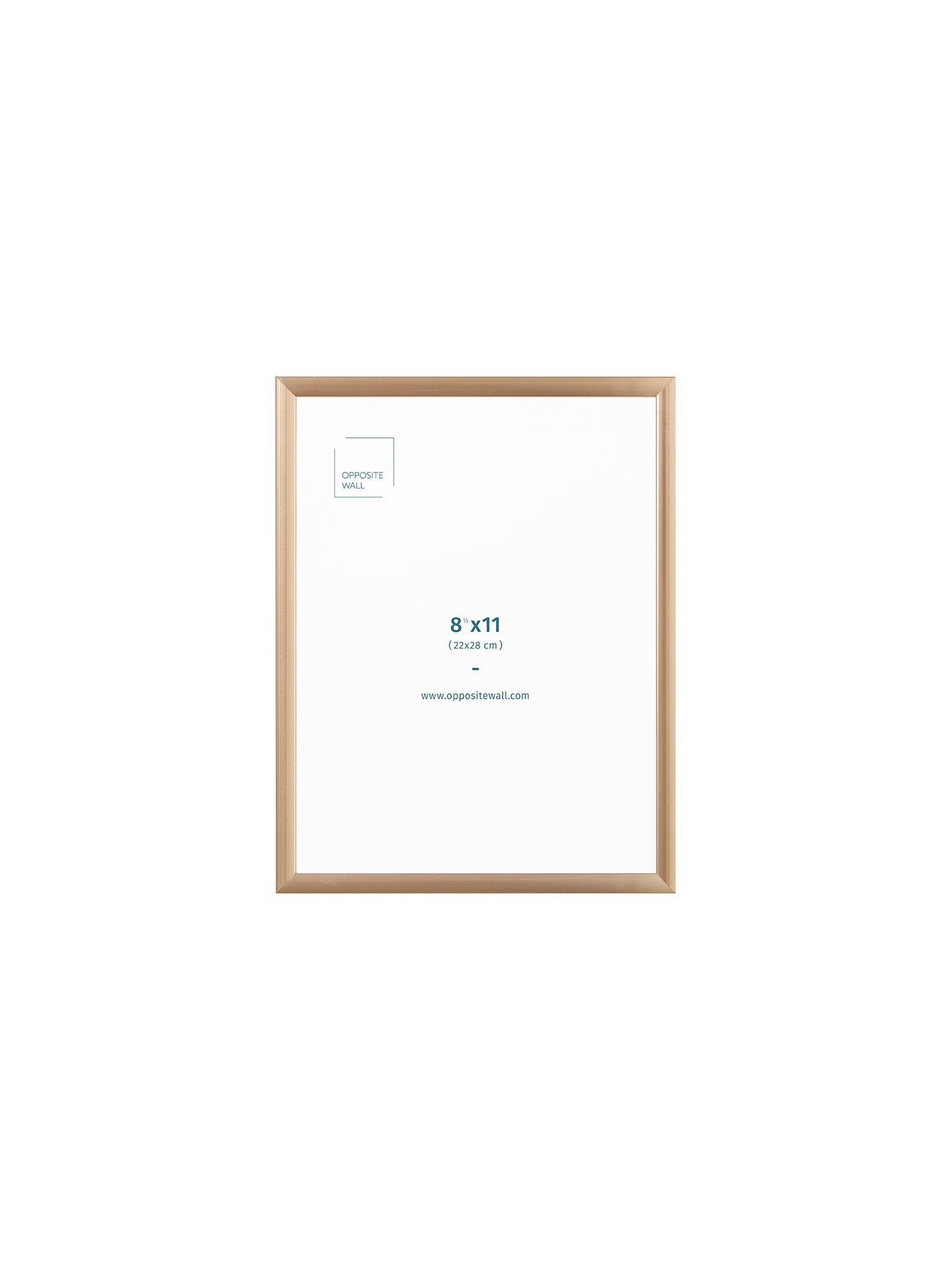 8.5x11 Inch Gold Metal Picture Frame - 22x28 cm Elegant Wall or Tabletop Display for Photos, Artwork, and Certificates