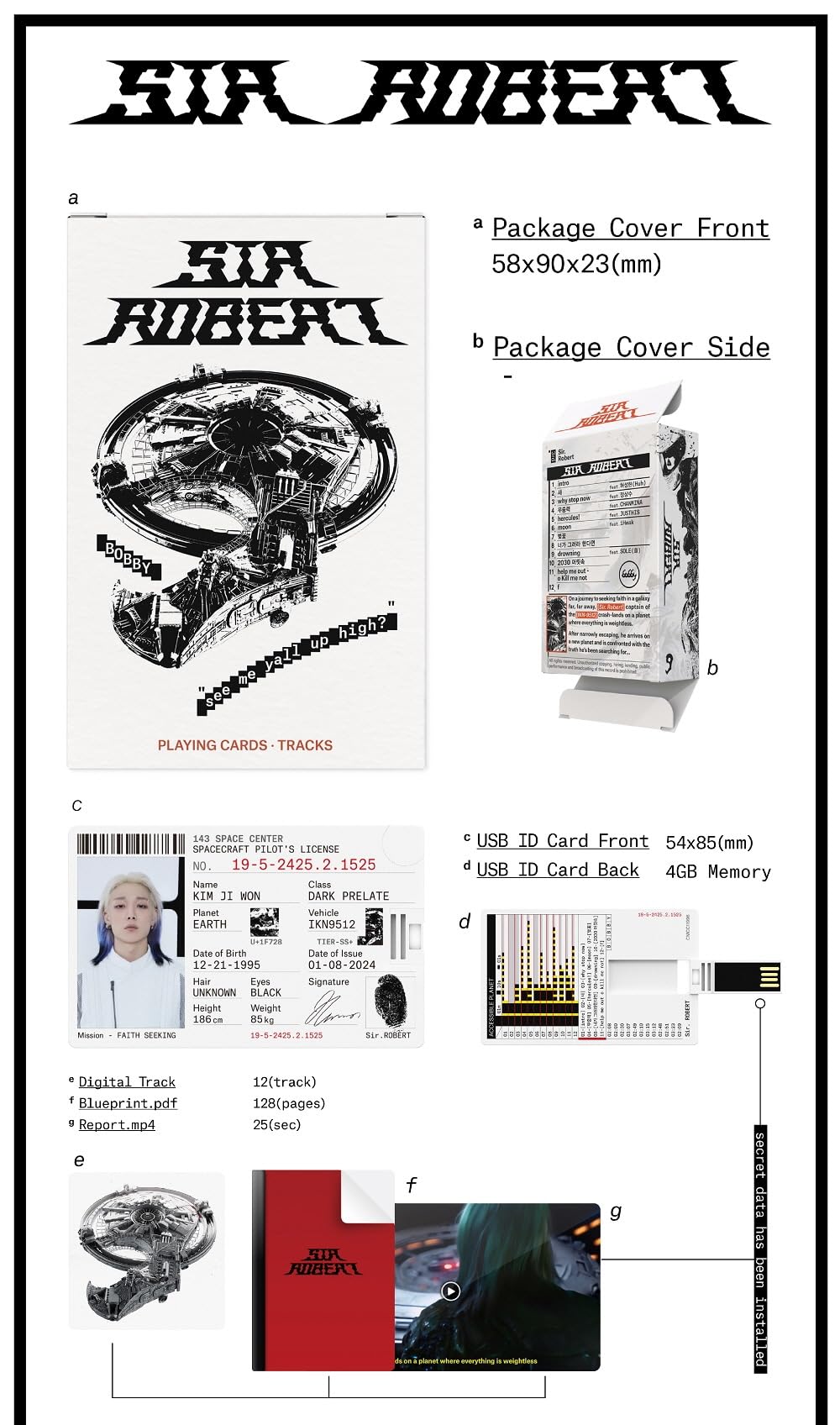 Dreamus BOBBY - 3rd Full Album Sir. Robert USB Album (K-Pop, Digital Music Download) - Perfect for K-Pop Fans, Music Collectors & Gift Giving