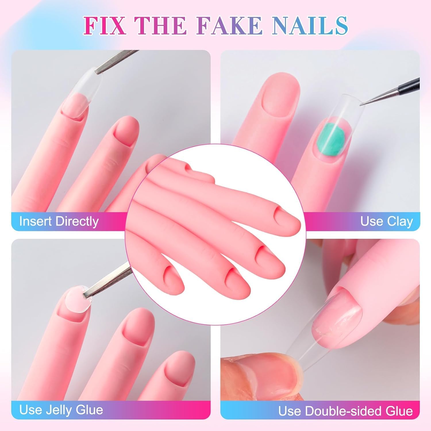 Professional Acrylic Nail Practice Hand - Flexible & Bendable Mannequin Hand for Nail Art Training, Perfect for Beginners & Salon Practice (1PC) | Ideal for Home Practice, Nail School & Professional Manicurists