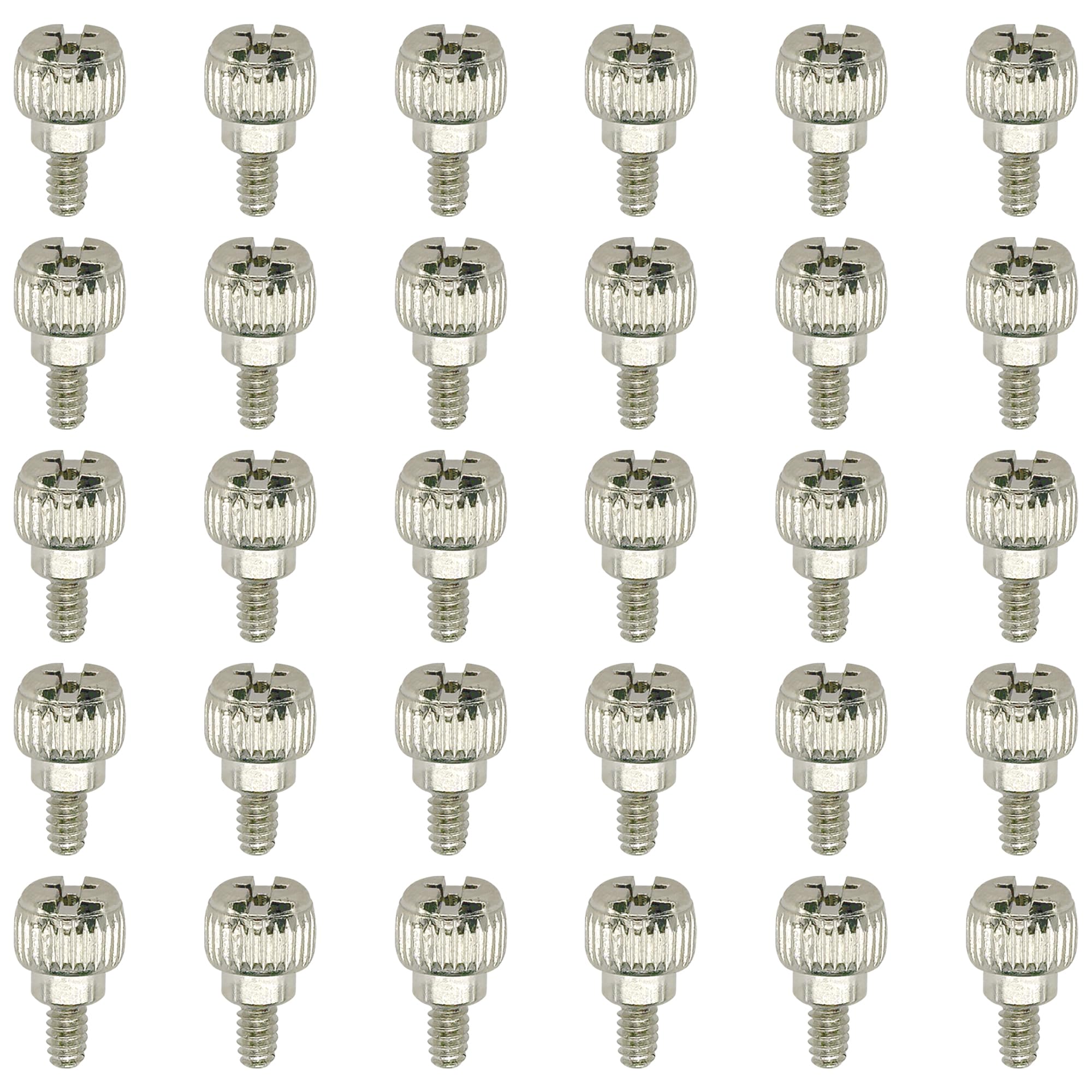 30 PCS Silver PC Case Screws - Computer Case Thumbscrews for Fastening | Compatible with ATX, Micro-ATX & Mini-ITX Cases | Easy Installation for PC Builds & Upgrades