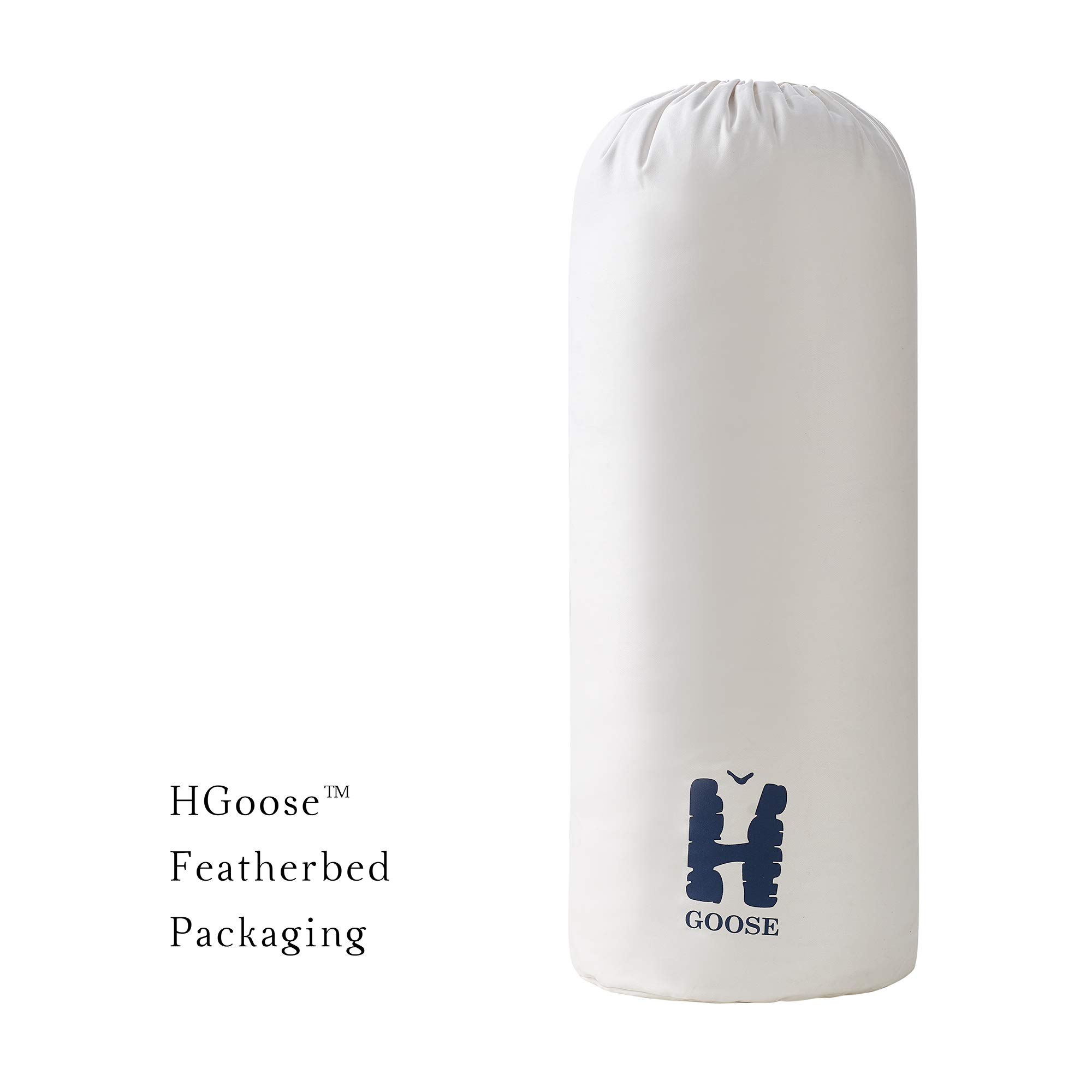Byourbed HGOOSE King Size Baffle Box Hungarian Featherbed - Premium Down Alternative Mattress Topper for Ultimate Comfort & Support - Perfect for Bedrooms, Guest Rooms & Luxury Hotels