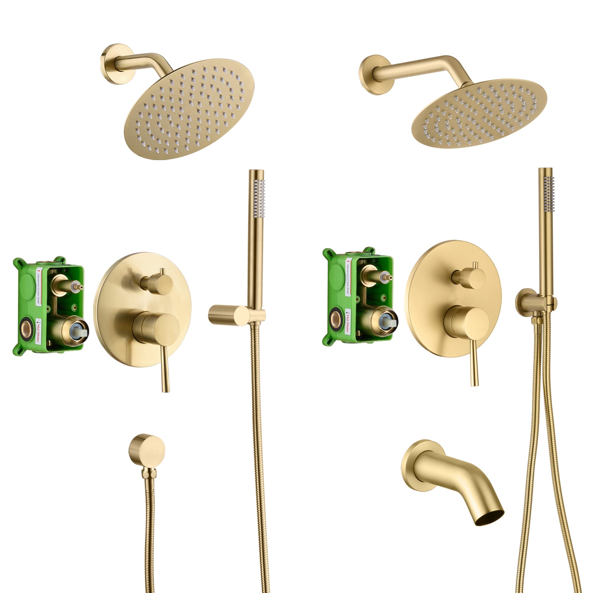 Premium Shower System S3223BGI with Tub Spout S3232BGI - Complete Bathroom Set for Modern Homes, Perfect for Master Bathrooms & Guest Suites
