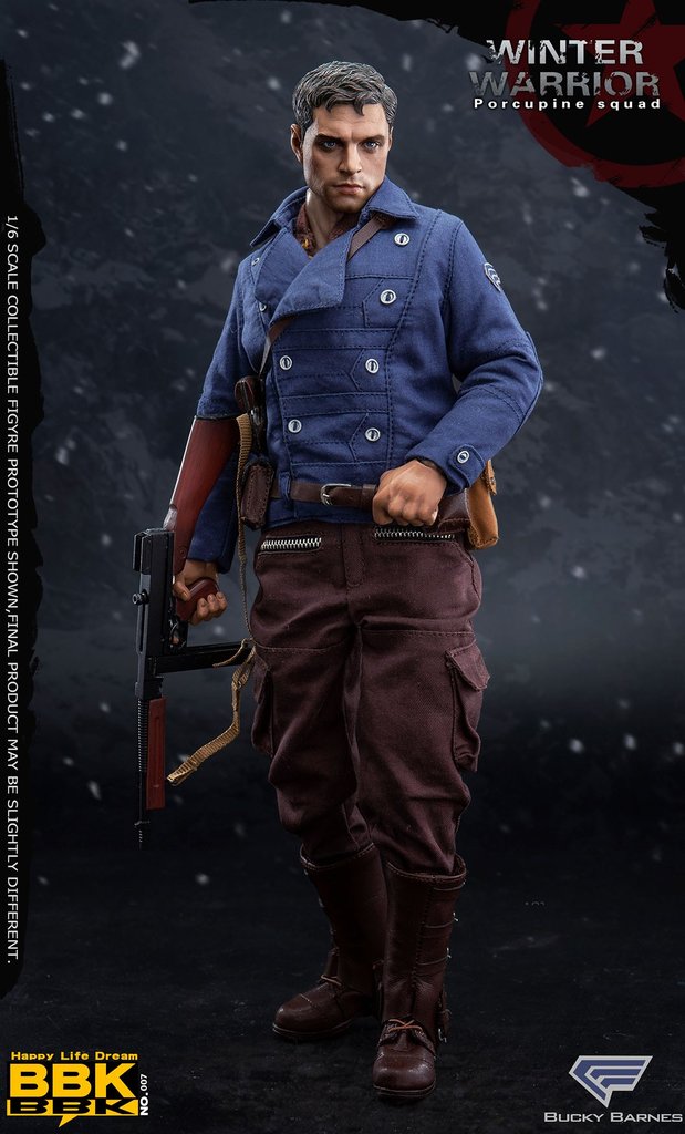 BBK Toys 1/6 BBK007 Winter Warrior Porcupine Squad Bucky Barnes Collectible Action Figure - Perfect for Marvel Fans, Display & Photography, Gift for Collectors
