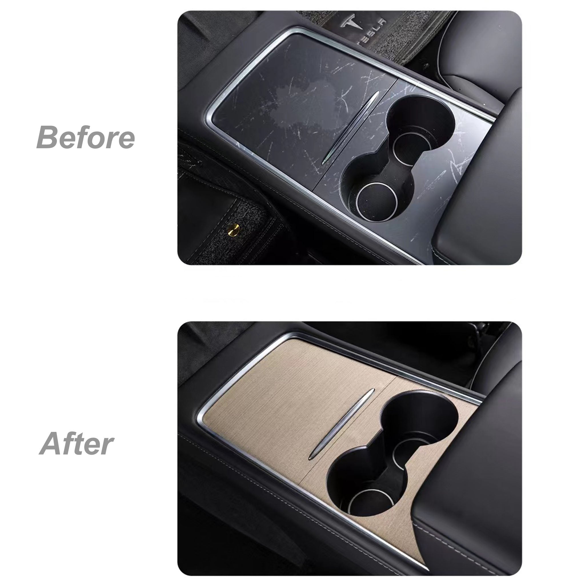 Premium Center Console Wrap for Tesla Model 3 & Model Y (2021-2023) - Anti-Scratch & UV Protection - Perfect for Road Trips & Daily Commuting