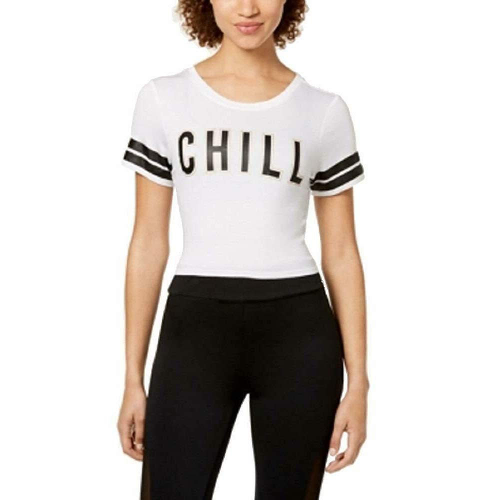 Material Girl Juniors' Tie-Back Cropped Top - Snow White (Size S) | Trendy Summer Crop Top for Teens, Casual Outfit, Beachwear, Music Festival Fashion