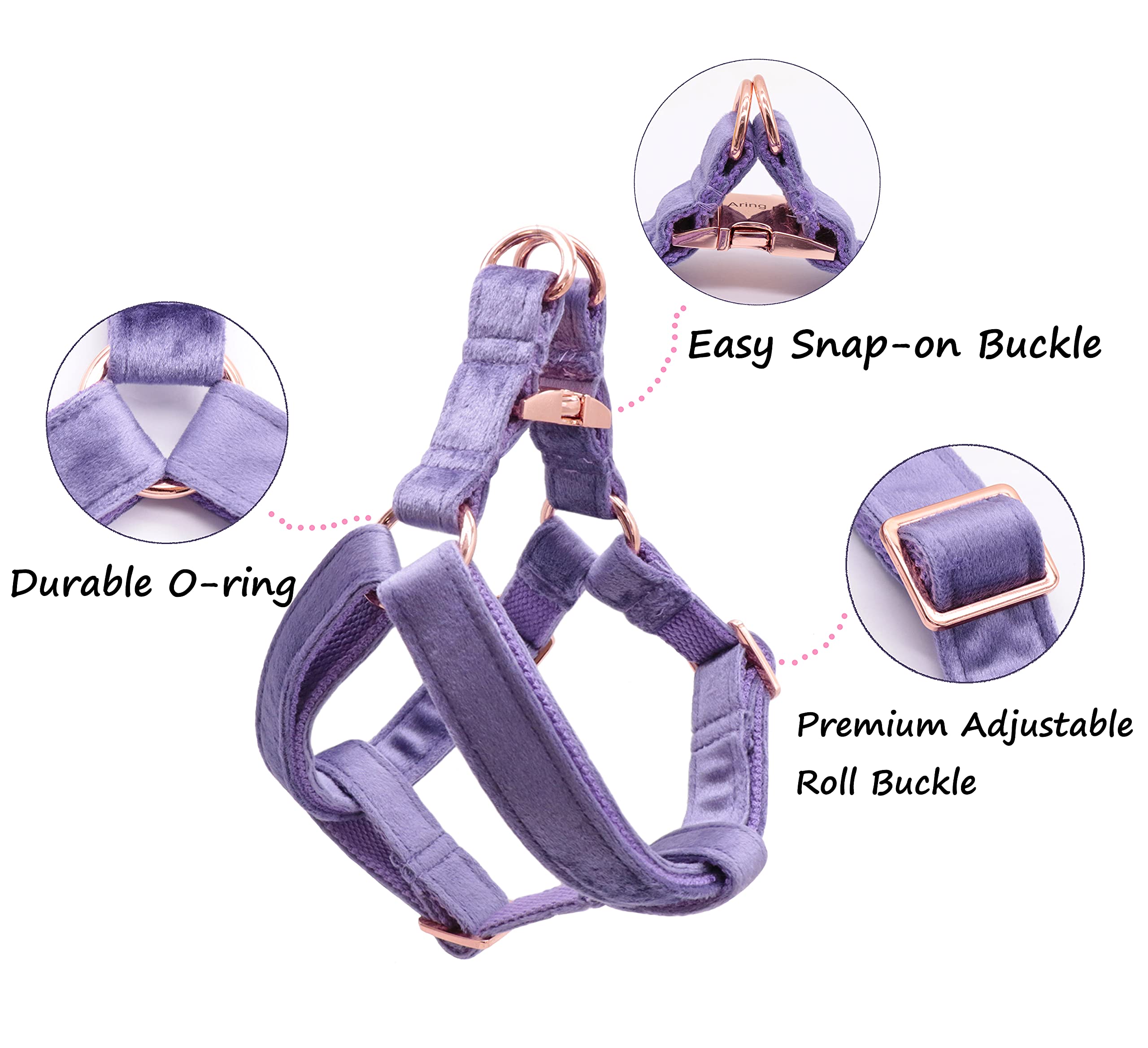 ARING PET Dog Harness No Pull Adjustable - Velvet Soft Comfortable Vest for Small Medium Large Dogs - Perfect for Walking, Training & Outdoor Adventures
