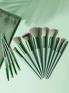 Premium 13-Piece Celebrity Makeup Brush Set by Fozzby - Soft Fluffy Pouch Included - Professional Cosmetic Brushes for Foundation, Blending, Contouring - Perfect for Makeup Artists & Beauty Enthusiasts