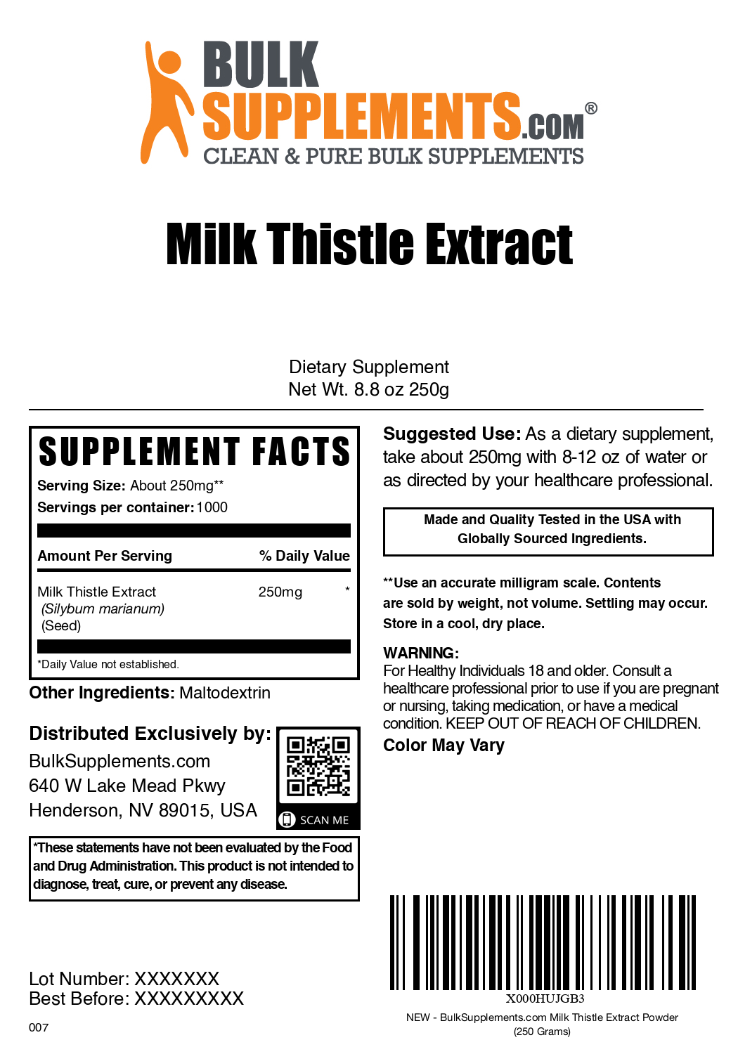 Organic Milk Thistle Extract Powder 80% Silymarin - Liver Detox & Support Supplement - Vegan, Non-GMO, Gluten-Free - for Liver Health, Digestion & Cleansing - Perfect for Daily Wellness Routine & Detox Programs