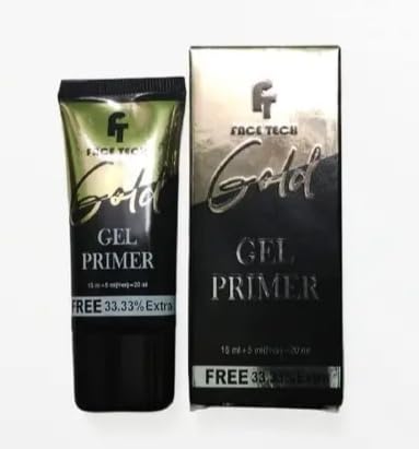 FT Gold Gel Face Primer - Oil-Free, Long-Lasting Makeup Base (20ml) for Flawless Foundation Application | Perfect for Daily Wear & Special Occasions