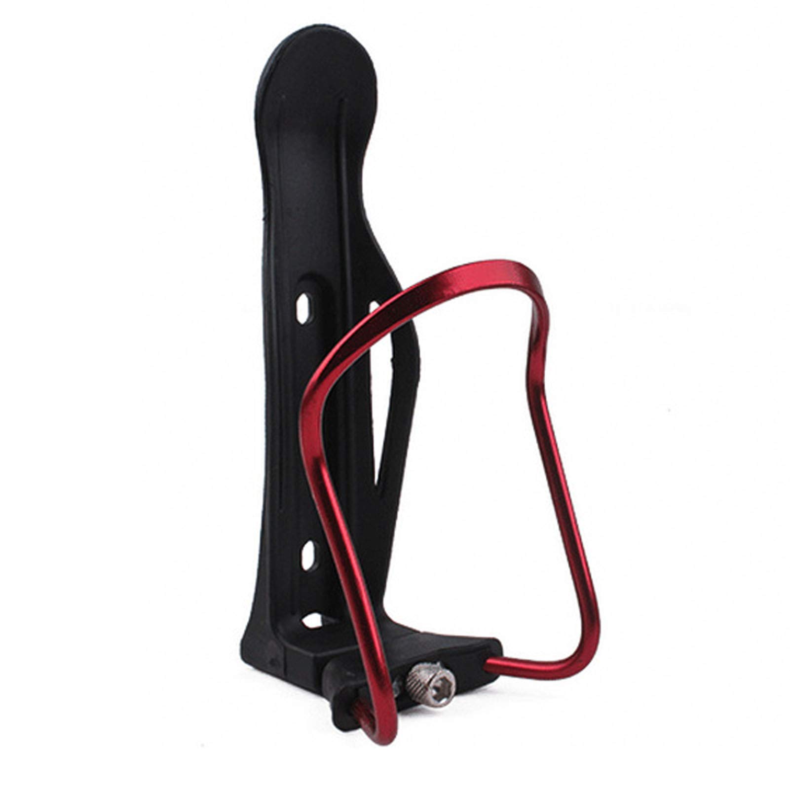 Lightweight Adjustable Aluminum Alloy Bike Water Bottle Cage - Red Bicycle Water Bottle Holder for Road, Mountain & Commuter Bikes