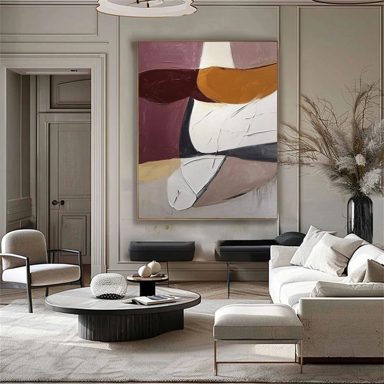 Abstract Tranquility Art Painting #WS197 - Modern Wall Decor for Living Room, Bedroom & Office - Calming Canvas Artwork for Home & Workspace