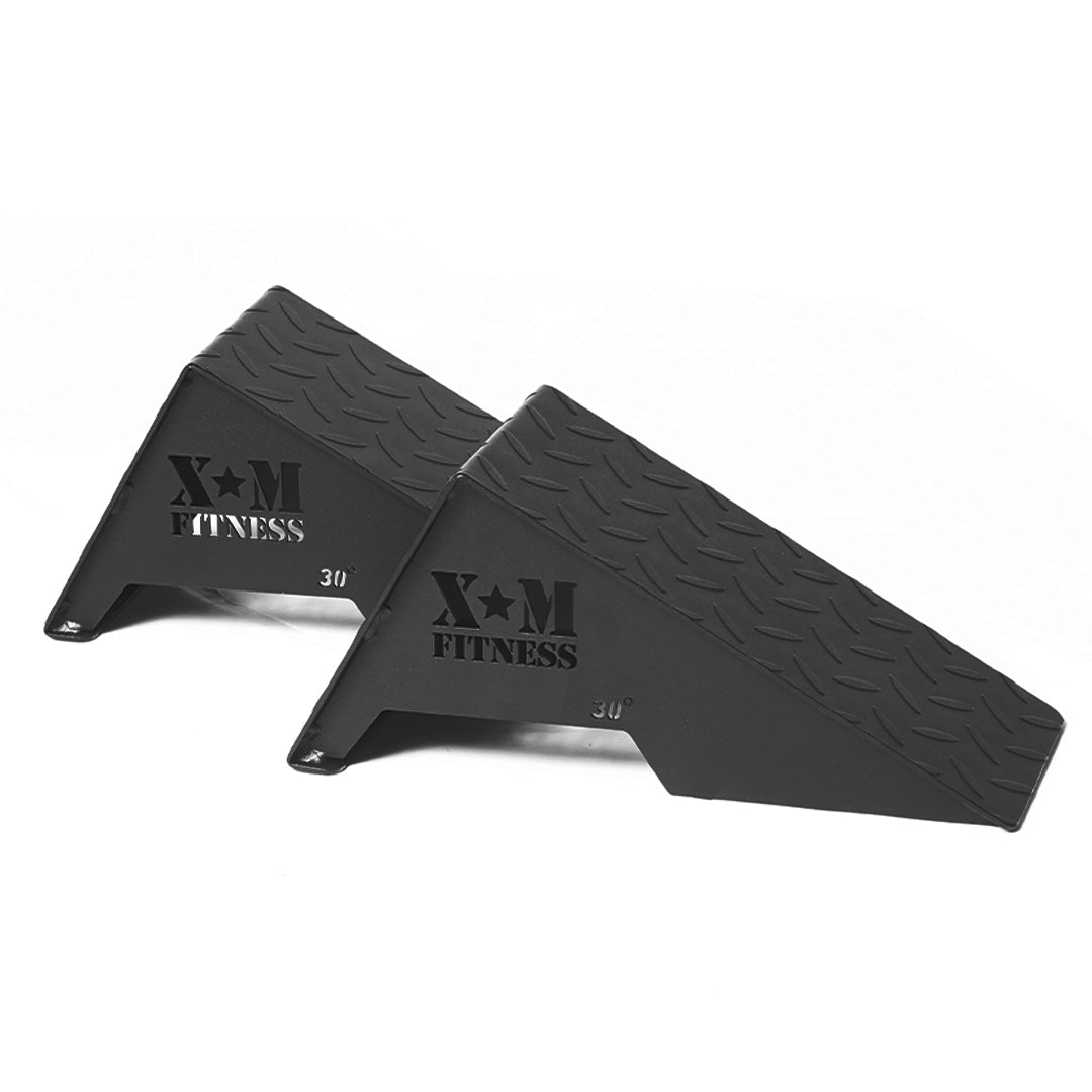 XM Fitness Slant Board 30 Degrees (Pair) - Calf Stretcher & Squat Wedge for Home Gym Workouts, Yoga, and Physical Therapy