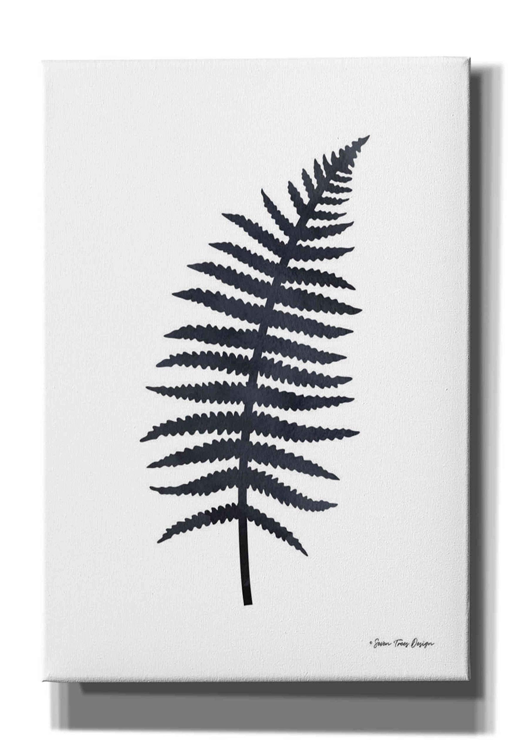 Epic Graffiti 'Watercolor Black Plant I' Canvas Wall Art by Seven Trees Design - 18x26 Inches Modern Home Decor for Living Room, Bedroom & Office