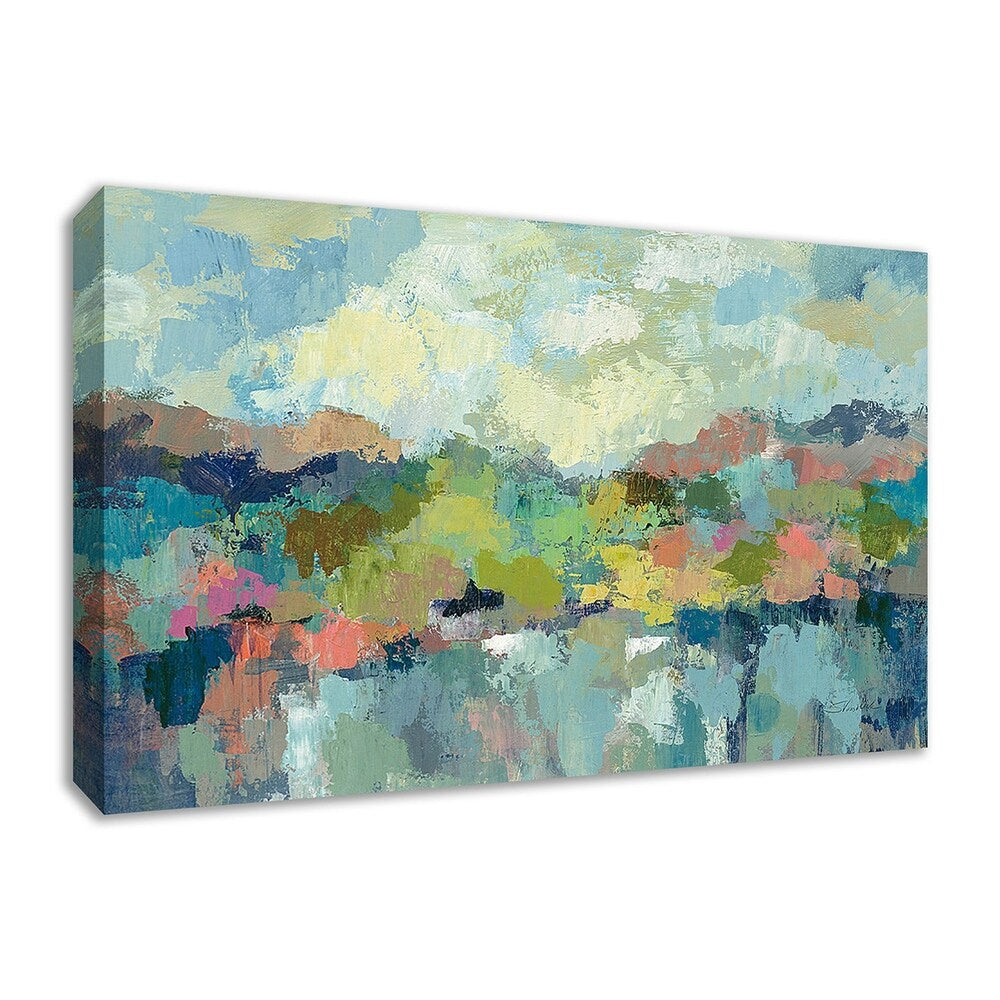 Abstract Lakeside by Silvia Vassileva - Premium Giclee Art Print on Gallery Wrapped Canvas - Ready to Hang Wall Decor for Living Room, Bedroom & Office