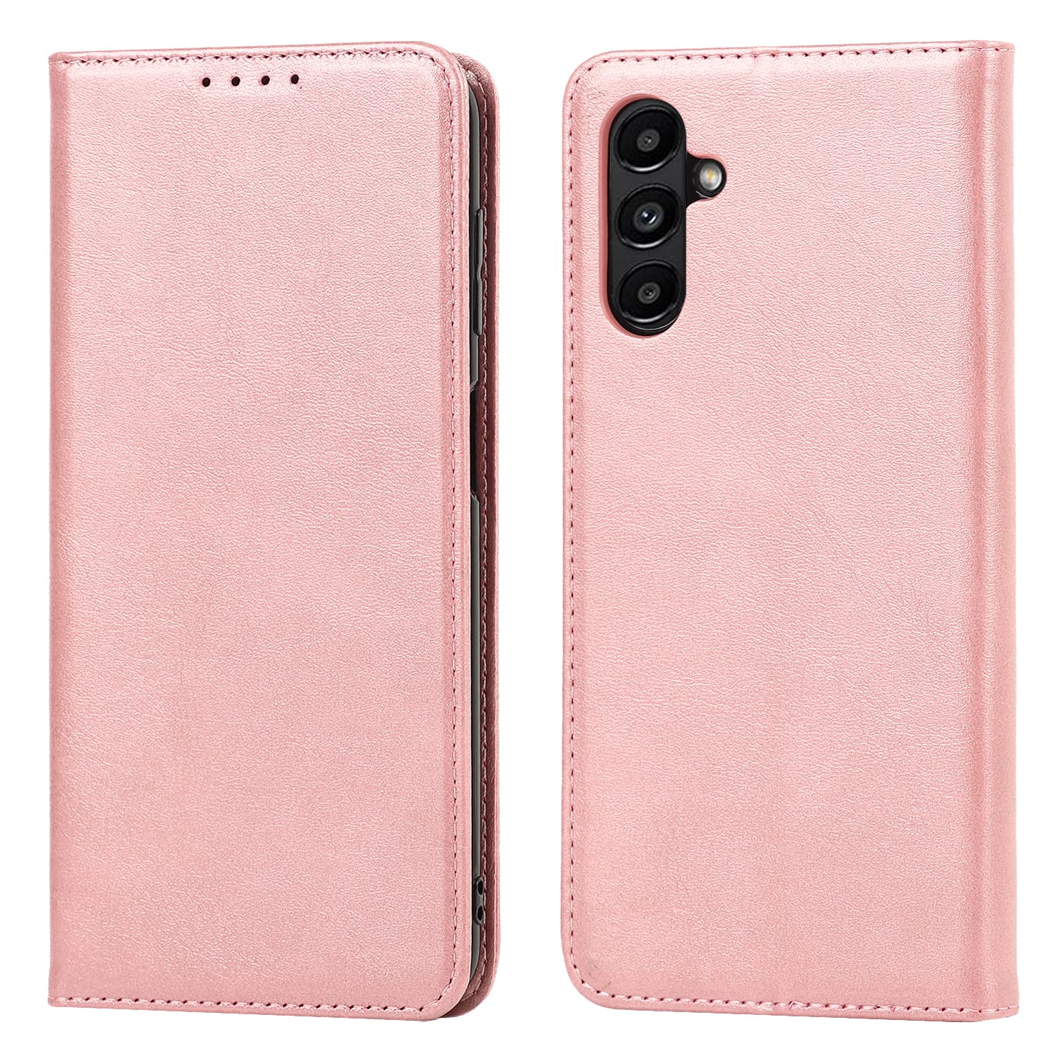 Havaya Samsung Galaxy A13 5G Wallet Case with Card Holder - Rose Gold Flip Folio Cover for Women | Perfect for Everyday Use, Travel & Business Meetings
