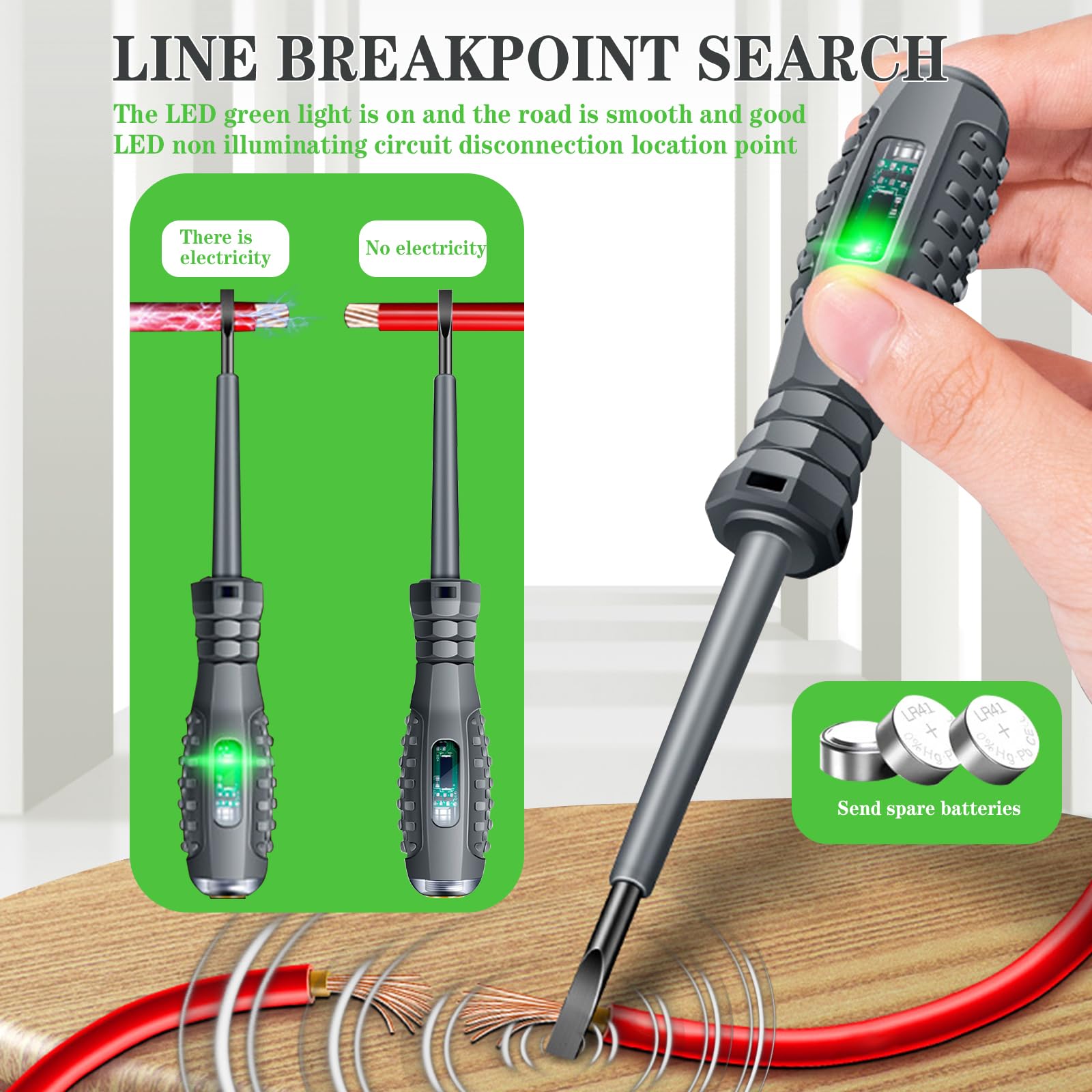 2-in-1 High Torque Magnetic Screwdriver & Voltage Tester Pen - Alloy Construction with Dual LED Lights - Professional Electrician Tools (2-Pack) - Perfect for Electrical Repairs, Home Maintenance & DIY Projects